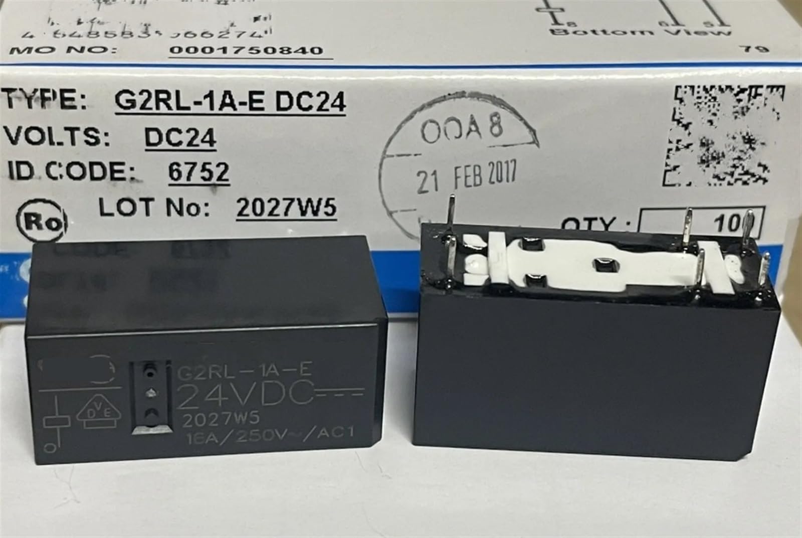 Relé electromecánico G2RL-1A-E 24VDC componente de sustitución 115F-1A-6P para automatismos 3