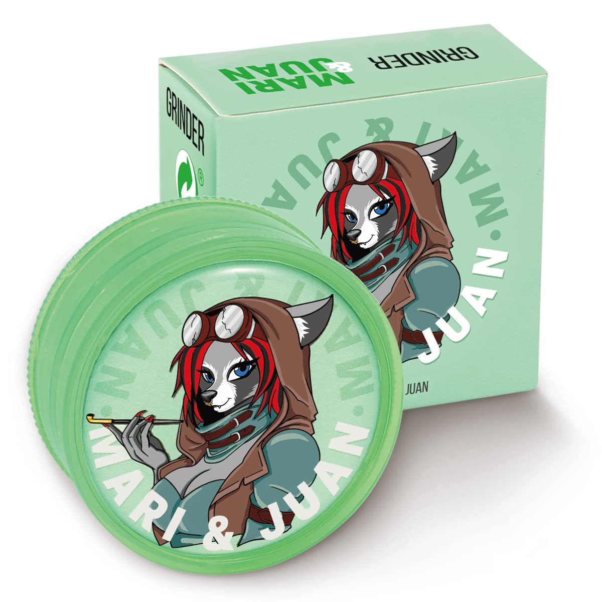 Grinder Macinaspezie Mari & Juan - 2 Pezzi In Plastica, Verde, Per Erbe E Spezie - Foto 6