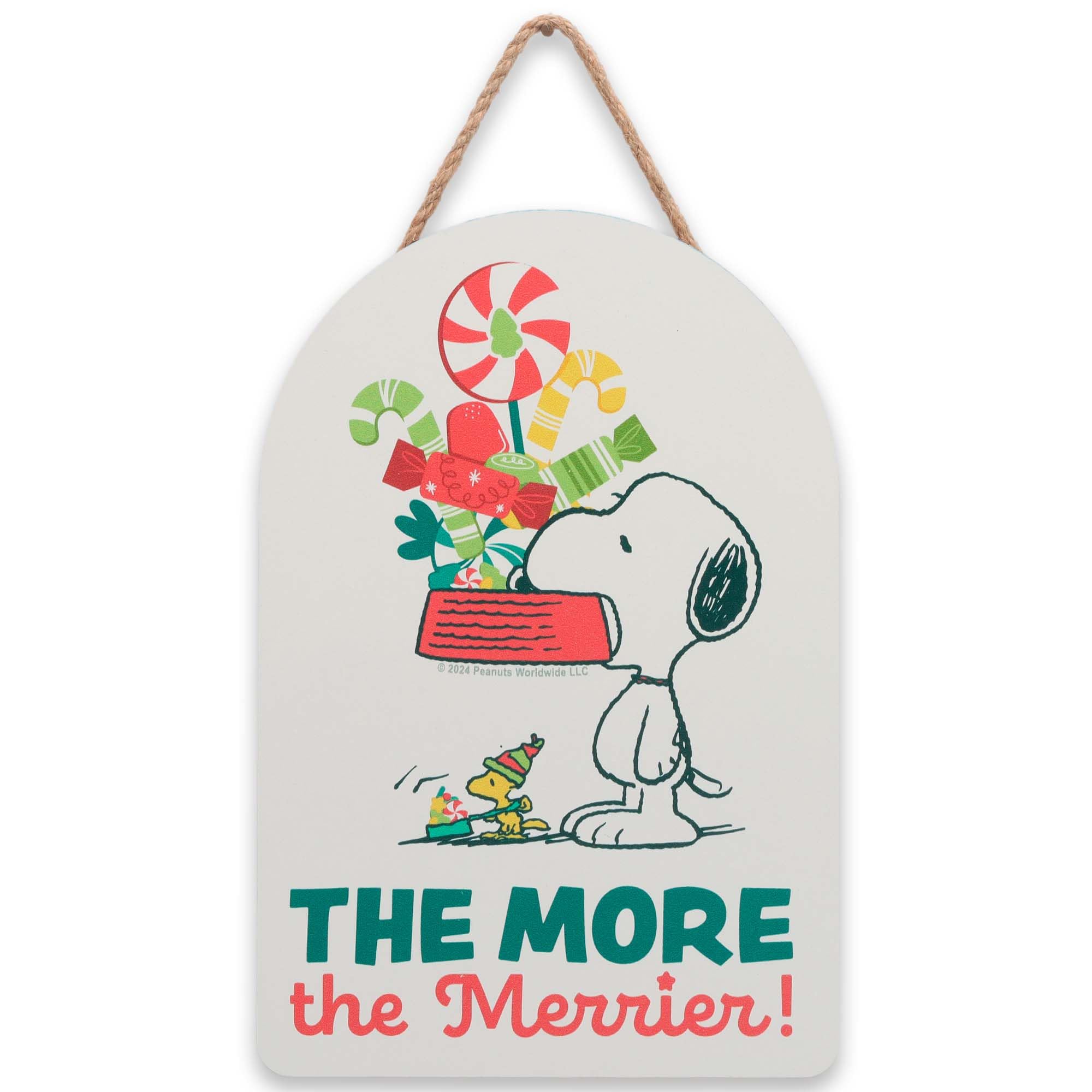 Peanuts Snoopy The More The Merrier Hanging Wood Wall Decor
