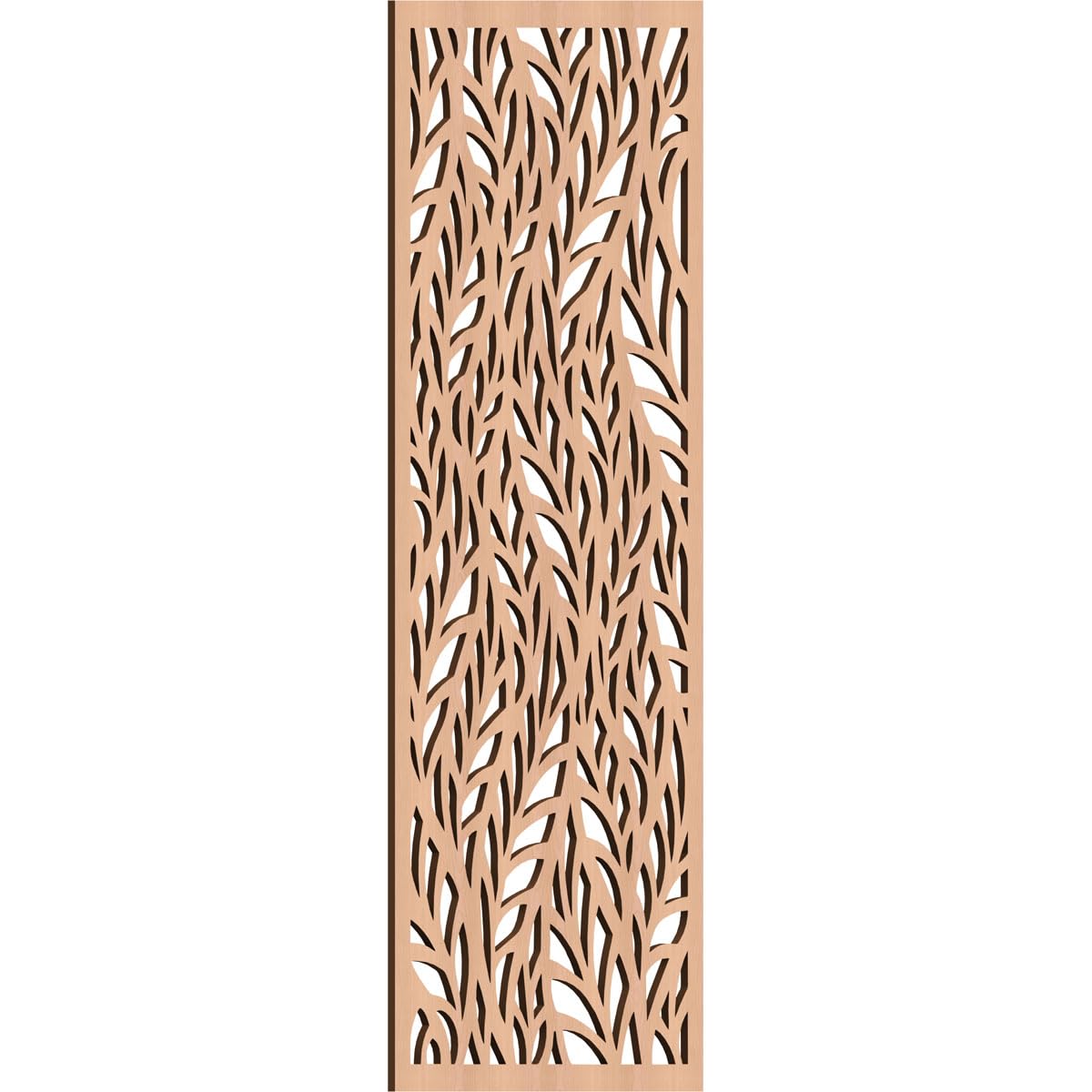 Ortonville Decorative Pierced Fretwork Wood Wall Panels, 15 3/8"W x 39 3/8"H x 1/4"T, Alder