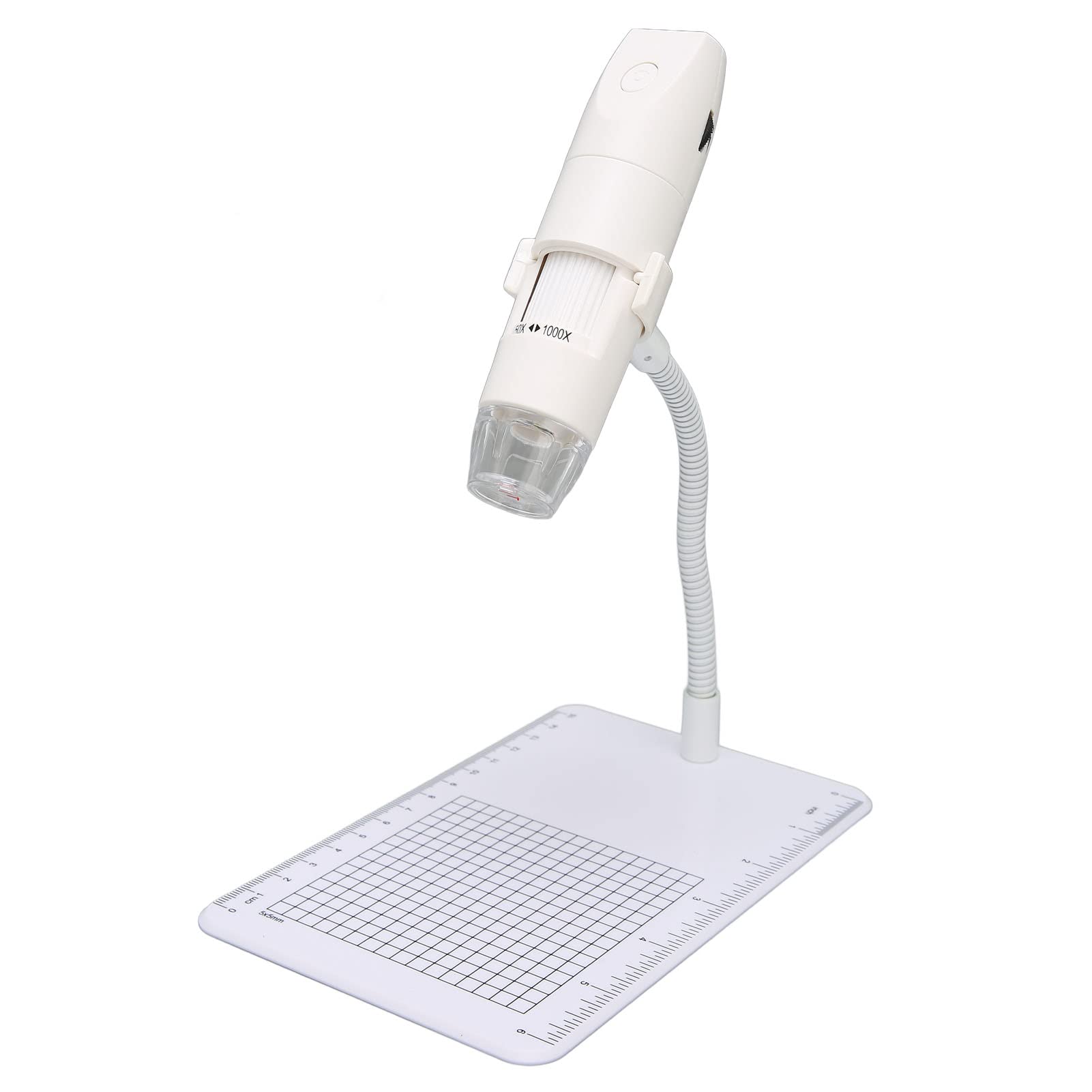 Keenso Wireless Digital Mikroskop Tragbare Handheld 50-1000X Vergrößerung HD Kamera für Smartphone Tablet PC (White)