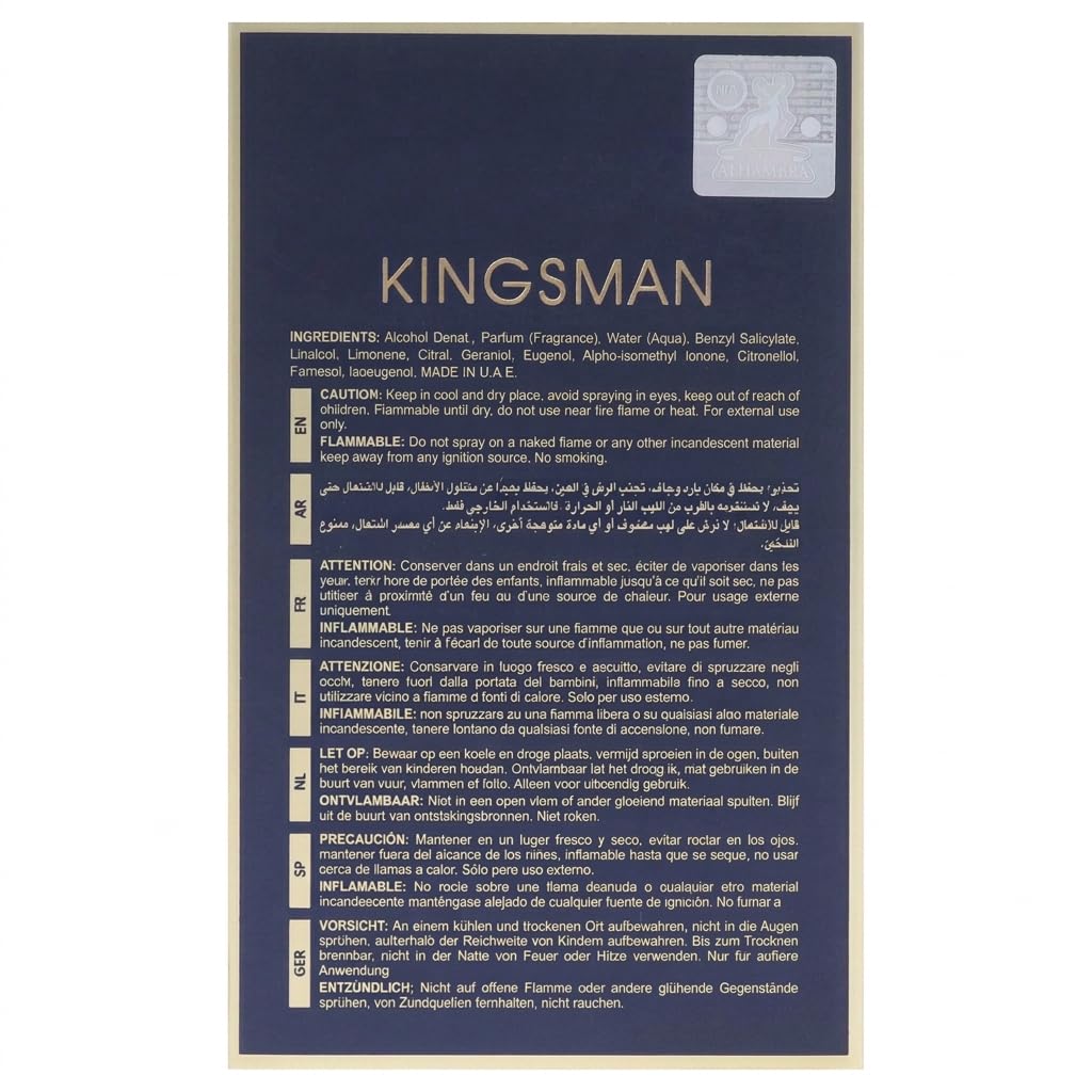 Maison Alhambra Kingsman for Men - 3.4 oz EDP Spray