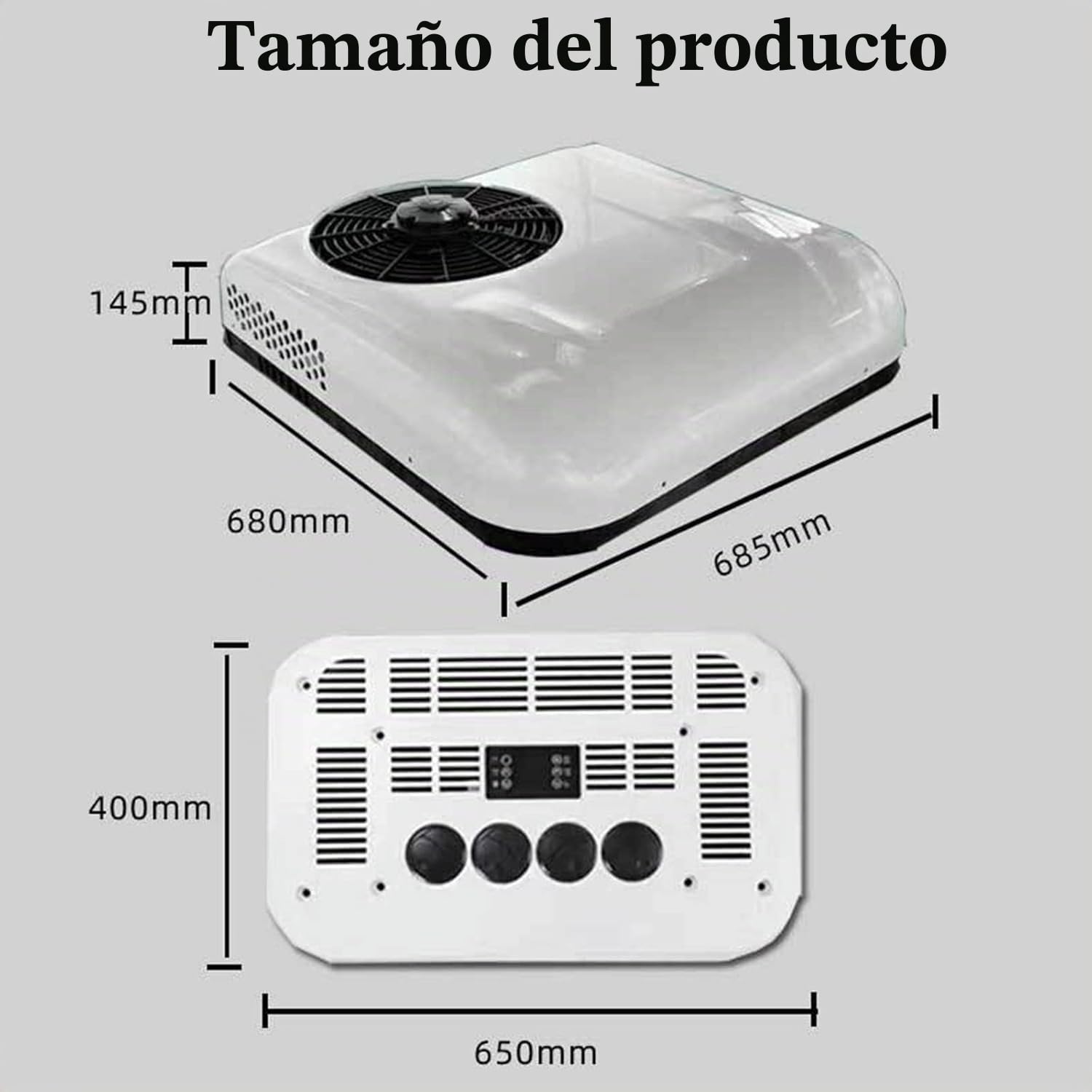 Aire acondicionado de 24 V para caravanas, autocaravanas, techo de CC, compresor de aire acondicionado móvil para furgonetas, todoterrenos, camiones, caravanas