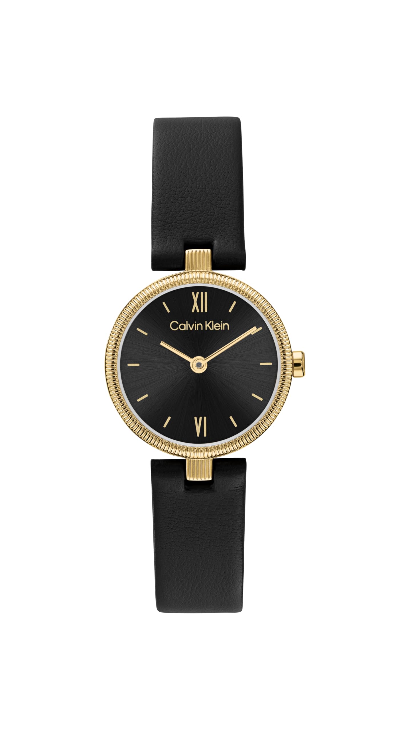 Calvin Klein Gleam Collection Analog Watch for Women with Leather Strap