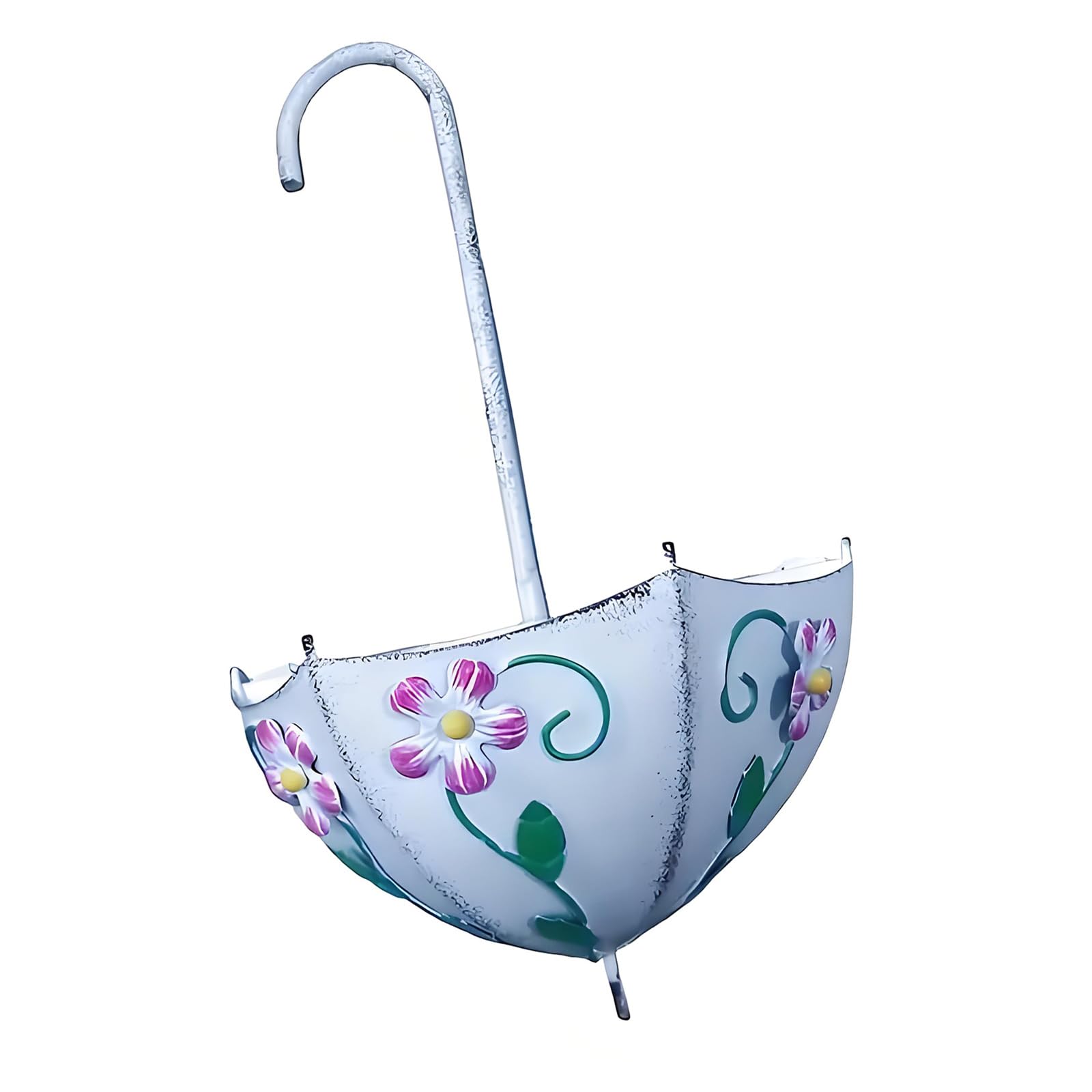 Qcbuegof European Styles Flower Basket Umbrella Shape Hanging Planter Farmhouses Flower Pots Home Garden Decoration Wall Mounted Planter