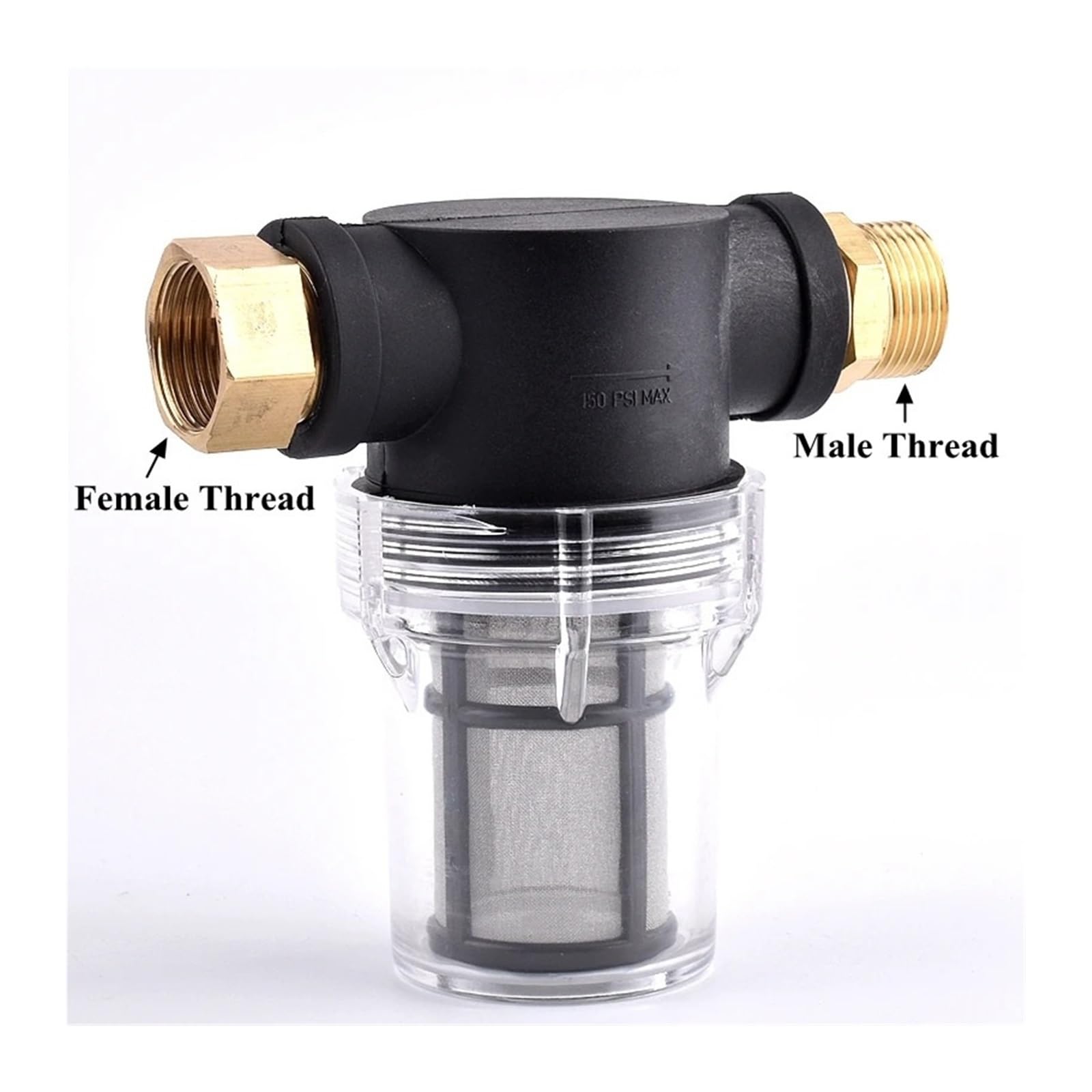 Colador de bomba de agua Filtro de tubería agua for jardín, lavadoras a presión, bomba entrada, riego
