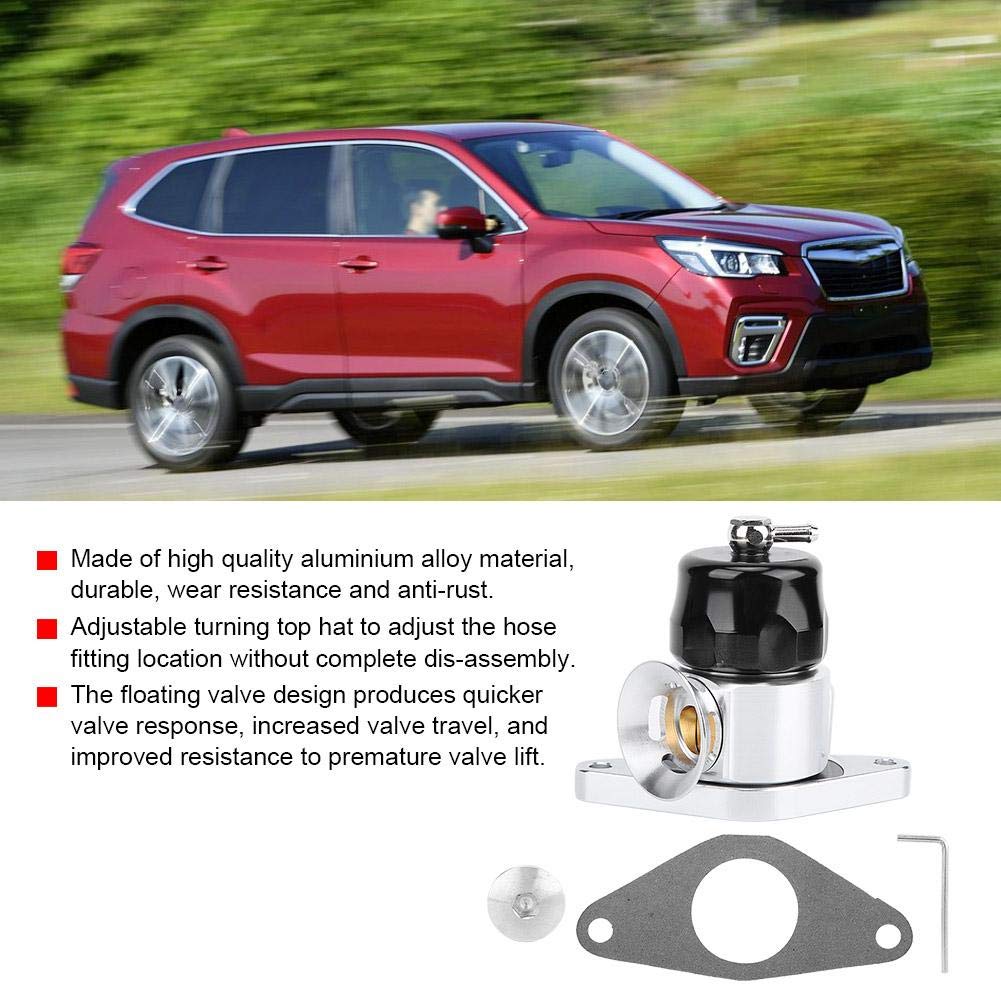 Car Blow Off Valve Dump Valve Car Dump Valve Replacement Parts Aluminium Alloy Fit for WRX Black