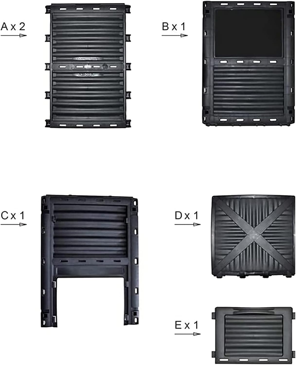 Outdoor Compost Bin, Large Composte Bin Outdoor Garden, Fast Creation of Fertile Soil and Rugged and Durable with Large Capacity, Suitable for All Seasons