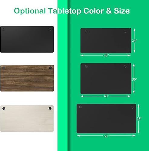 Miniatura 6 de COSTWAY Mesa universal de 48 x 24 pulgadas, escritorio de madera maciza de una sola pieza para marco de escritorio estándar y ajustable en altura,