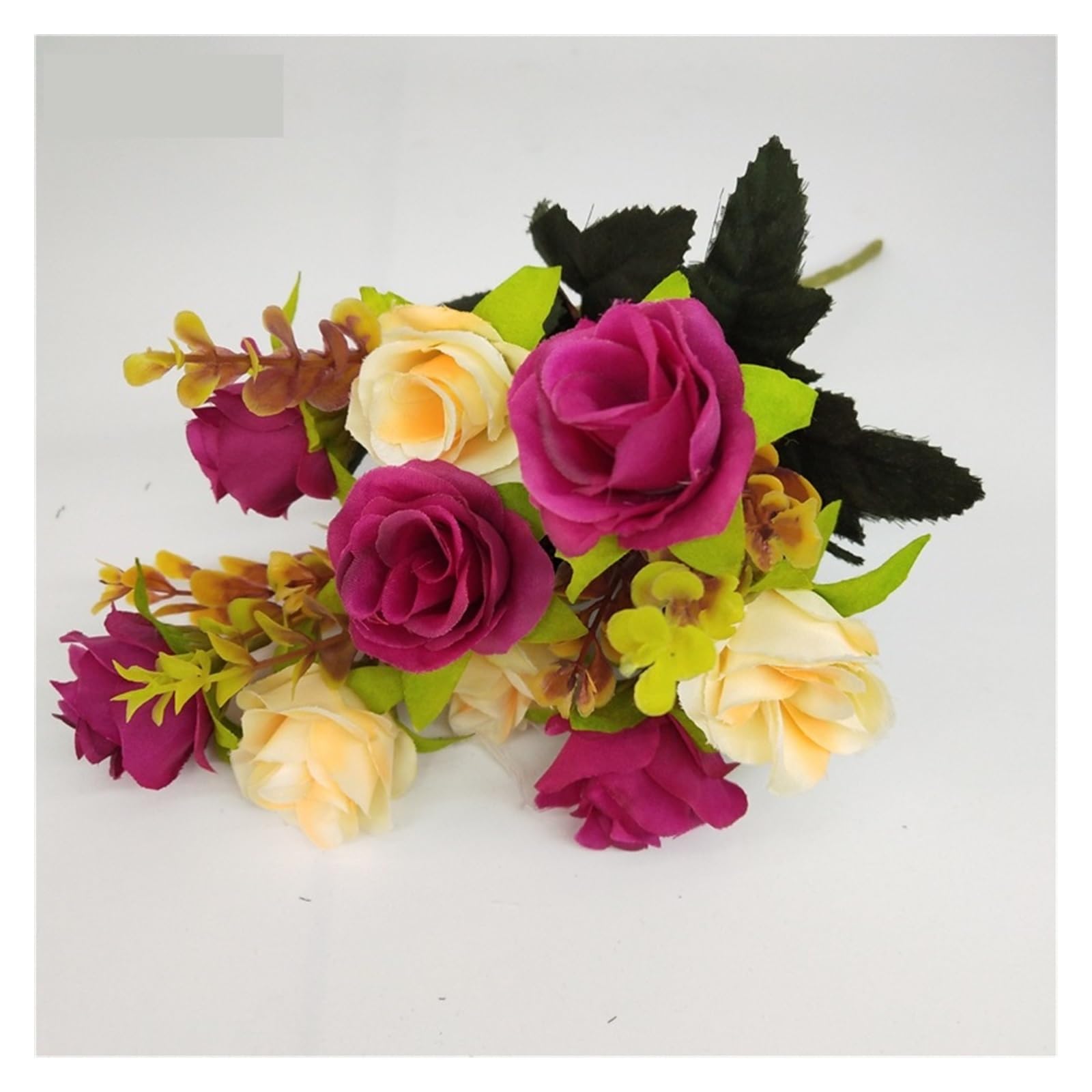 HJRegaFimu Artificial Flowers Simulation Flower Bridesmaid Silk Rose Bouquet Bridal Wedding Pink Roses Diy Home Party Decoration Bouquets Rose-red