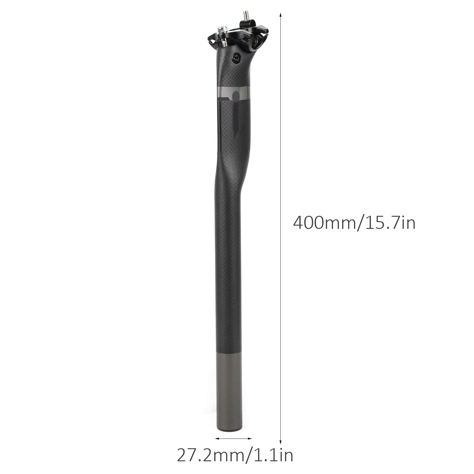 Sztyca rowerowa, włókno węglowe 27,2x400mm sztyca podsiodłowa do roweru do składania kolarstwa szosowego, górska łatwa w montażu i demontażu