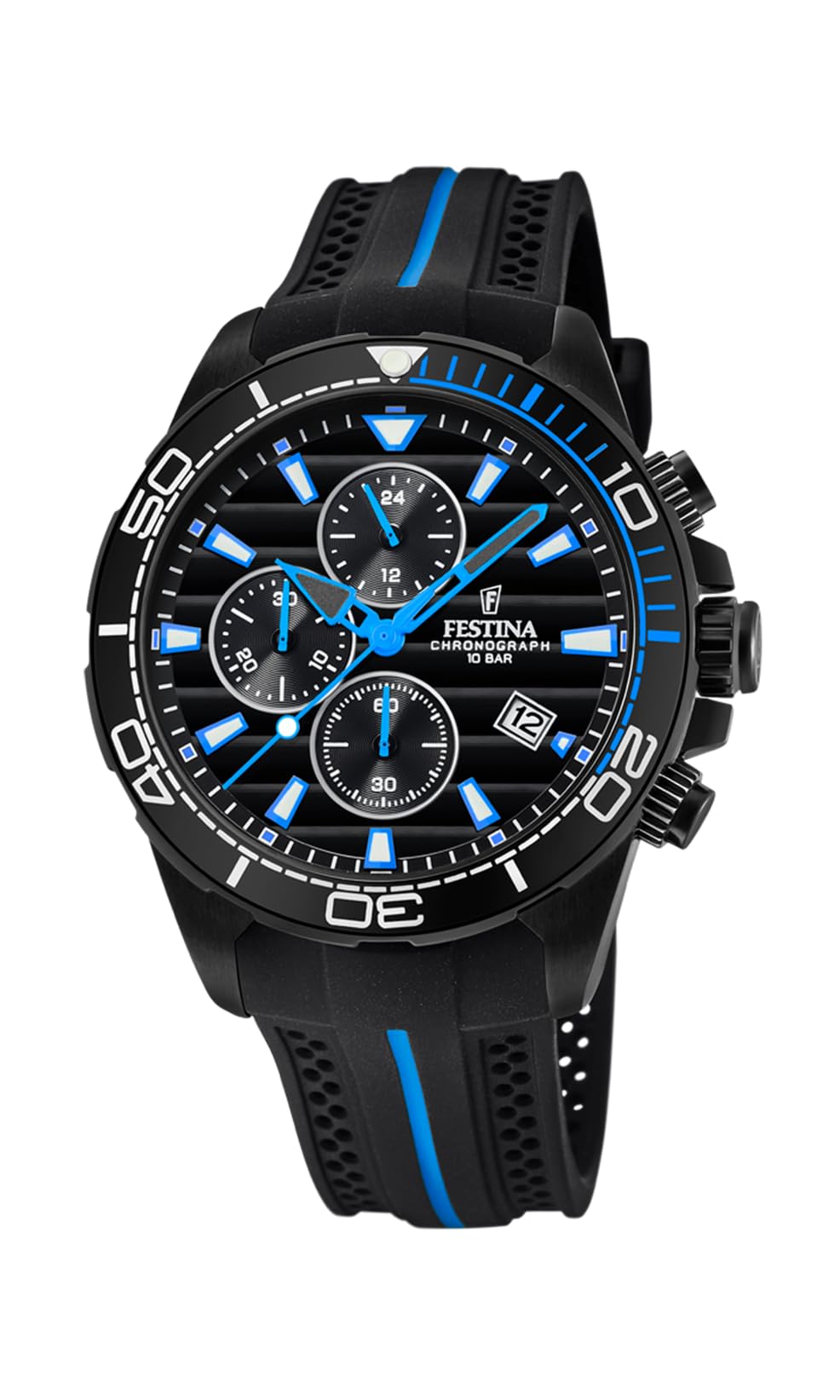 FestinaReloj FESTINA Para Hombre F20366/2 Outlet Caja de Acero inoxidable 316l Negro Correa de Caucho Negro