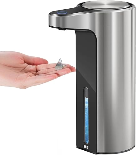 EKO EK6088L-MT Dispensador de jabón aromático, tipo líquido automático, plata, 3 niveles de nivel de descarga, prevención de obstrucciones de