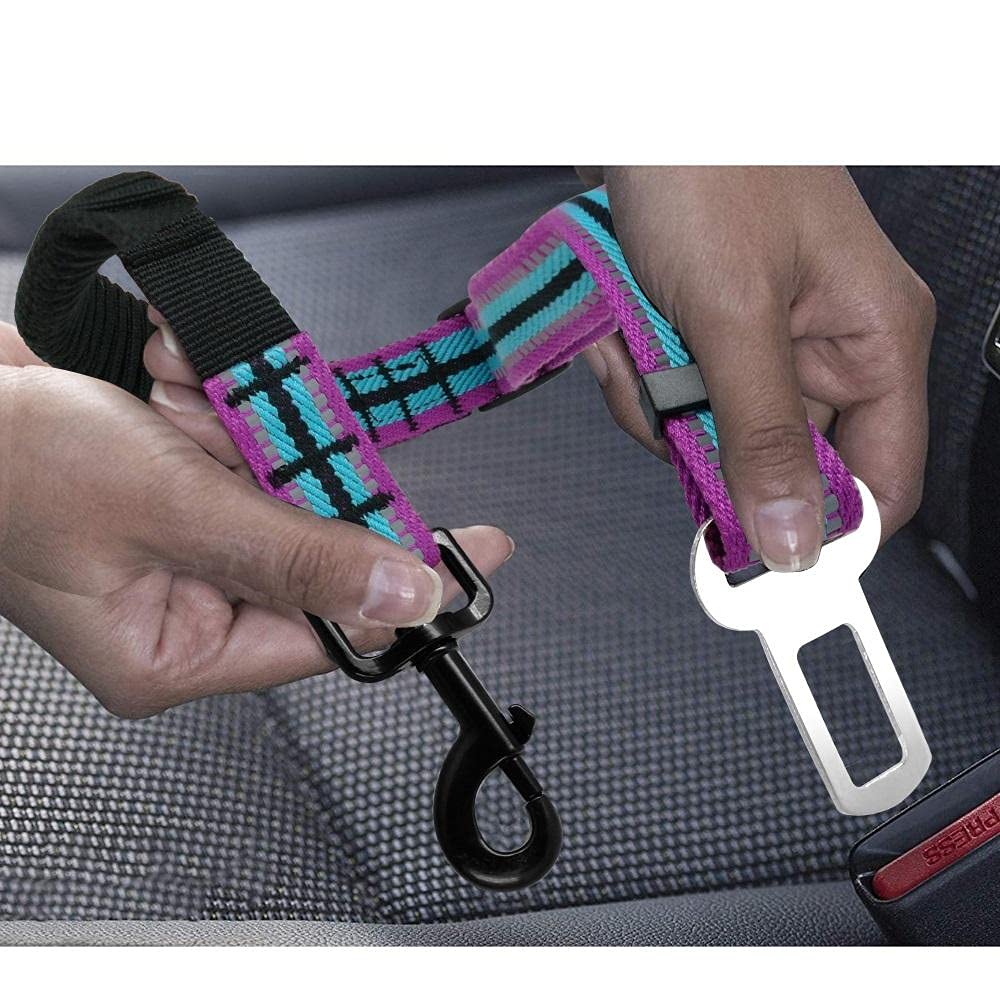 Elastic Nylon Dog Seat Belt For Small Large Dogs Adjustable Reflective Durable Lead Puppy Travel Car Safety Rope - 15 - View #3