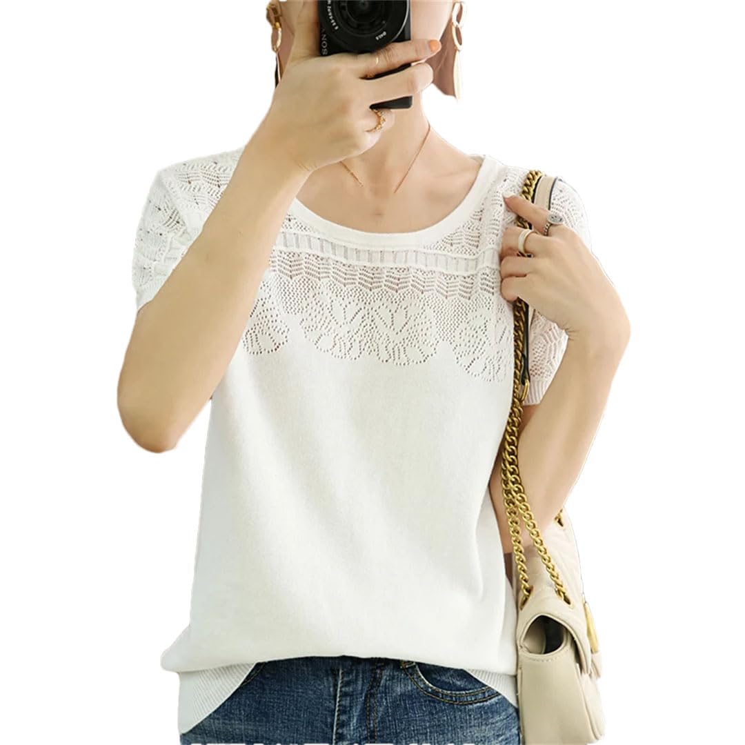 Maglia intima da donna a maniche corte con scollo rotondo