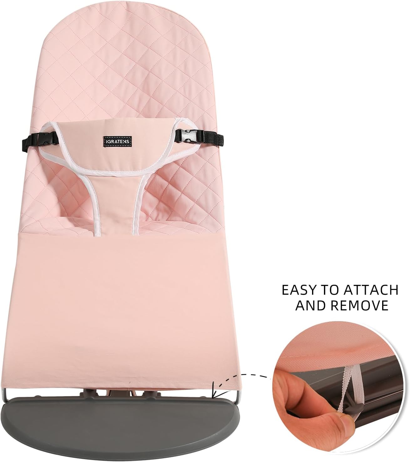 Baby Bjorn Bouncer Toy Bar Fabric Seat for Bouncer - Pink & Rainbow