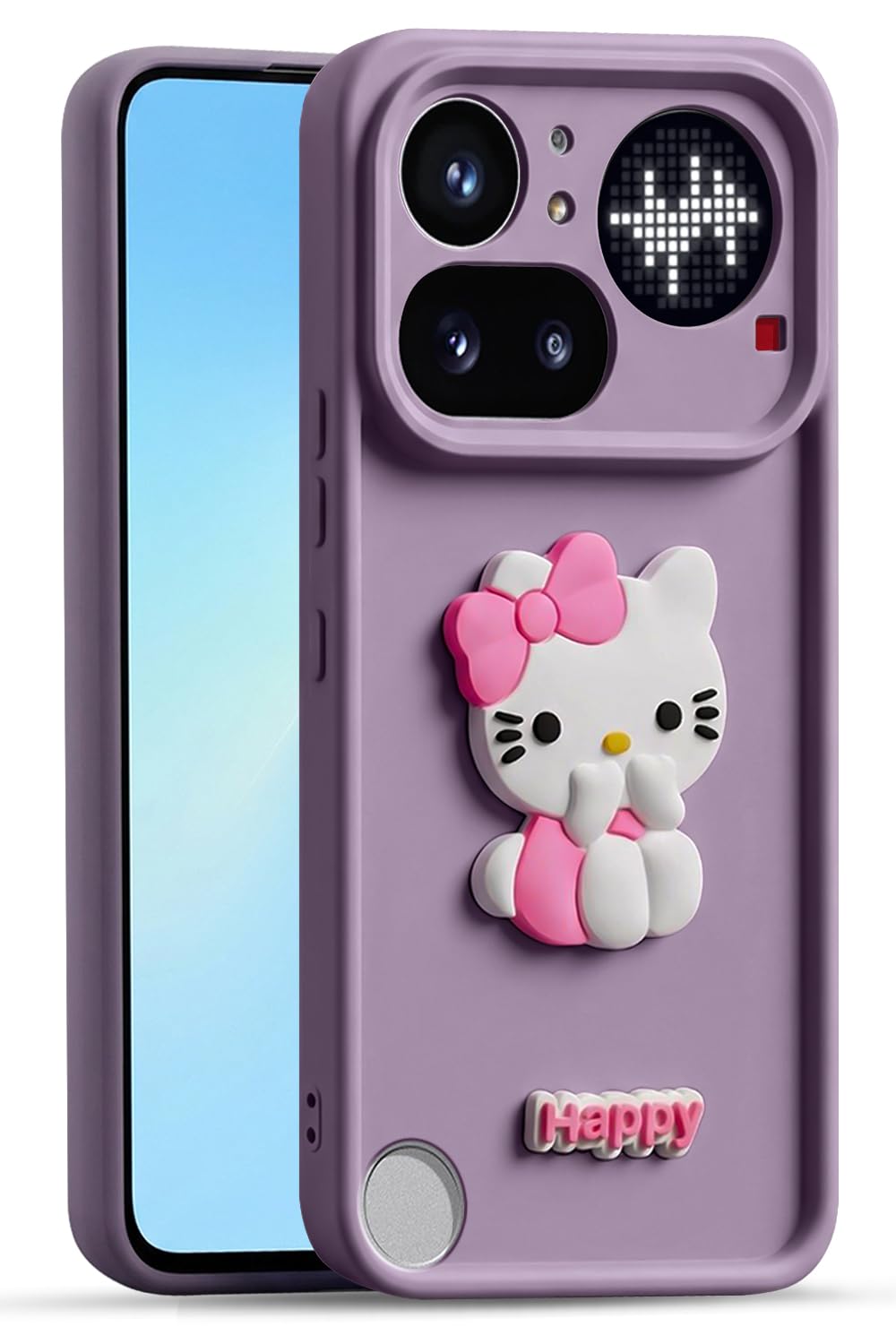 Hupshy PU Leather Hard Back Case for Nothing Phone 4a Pro 5G| Slim & Shockproof Protective Cover | Anti-Slip Grip, Raised Camera Guard, Soft Leather Texture | Mag-Safe Not Support (Purple)