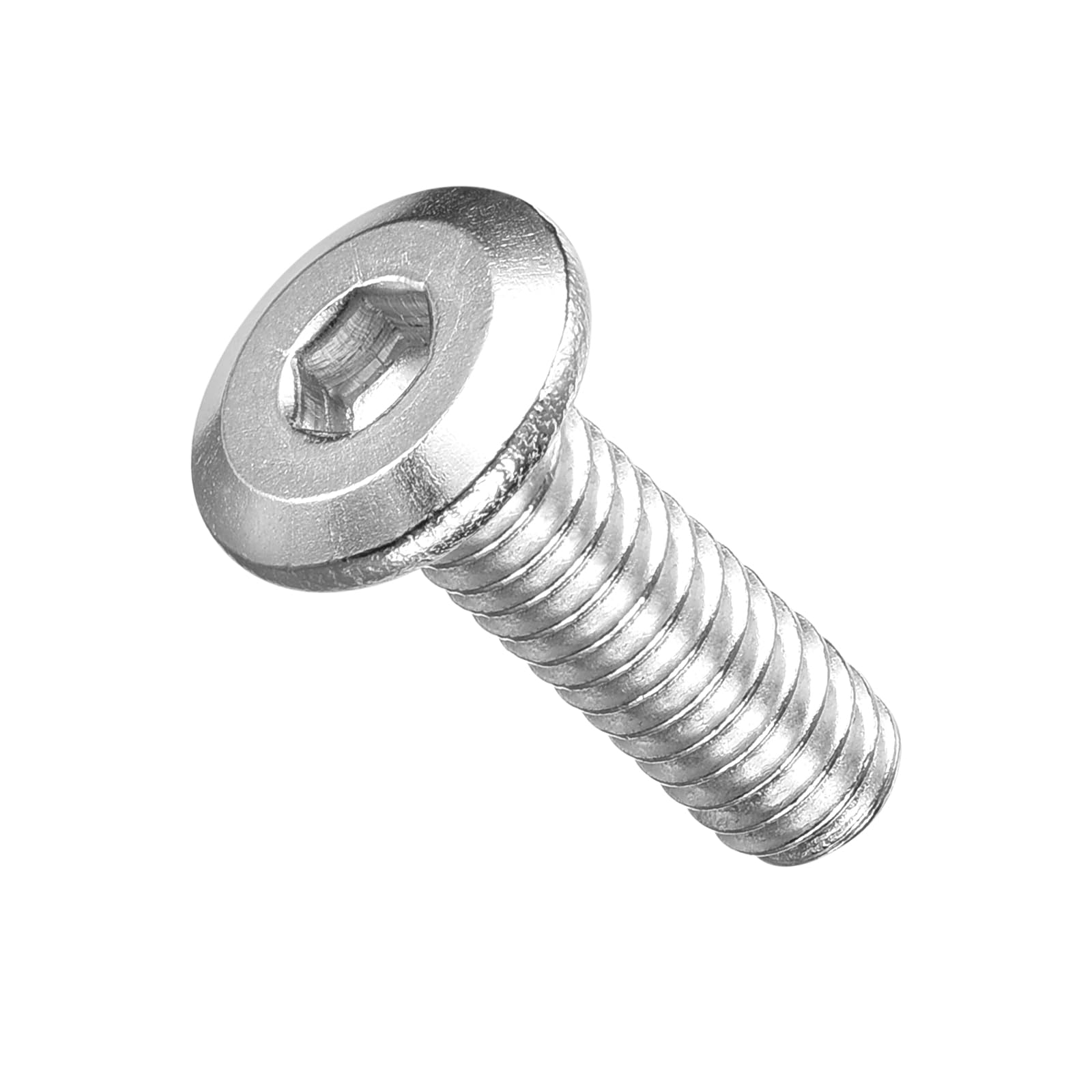METALLIXITY Flat Head Hex Socket Cap Screws Bolts(1/4"-20x3/4) 30Pcs, 304 Stainless Steel Hex Socket Furniture Bolts Screws - for Furniture