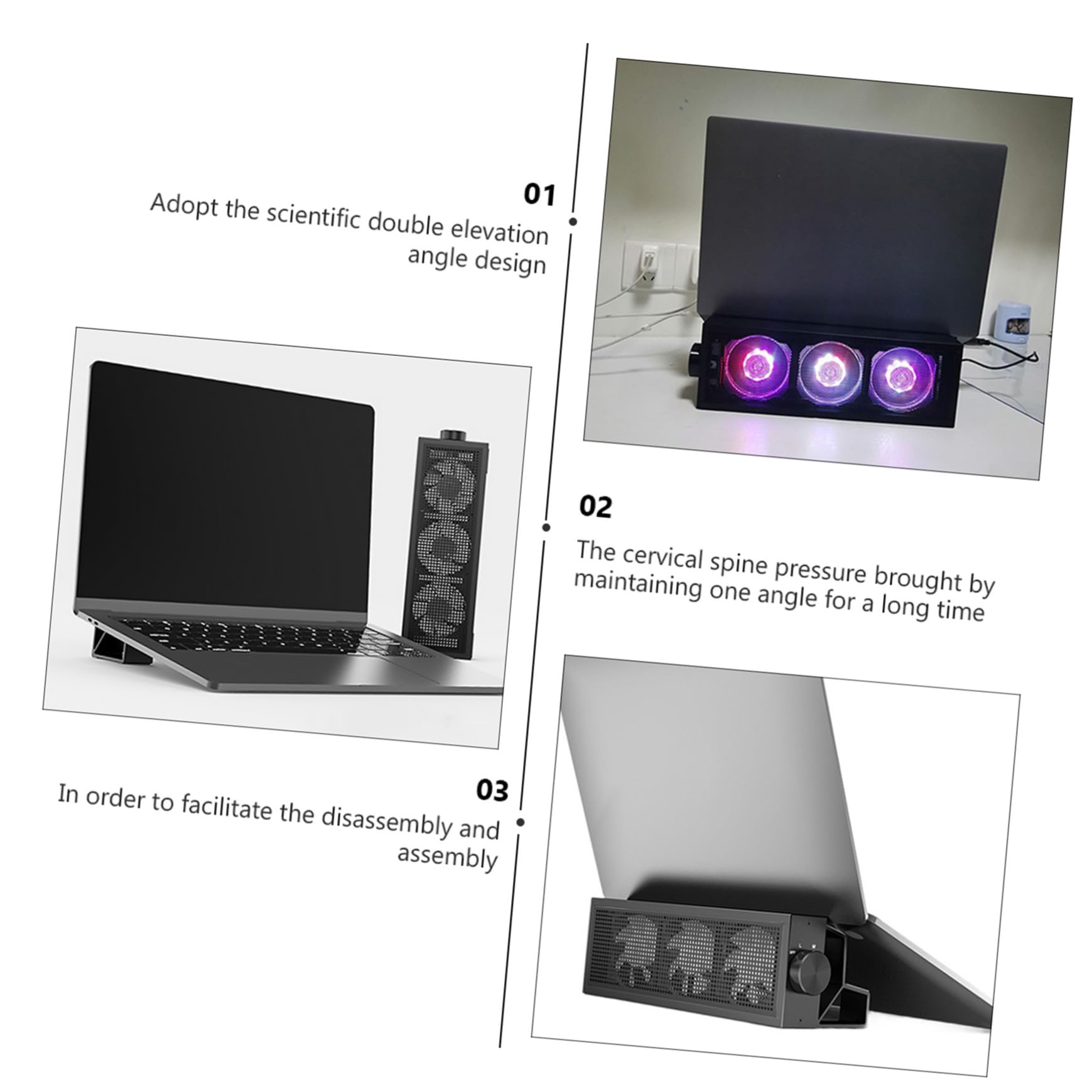 Support de Refroidissement pour RGB à 3 Vitesses Ordinateur Portable