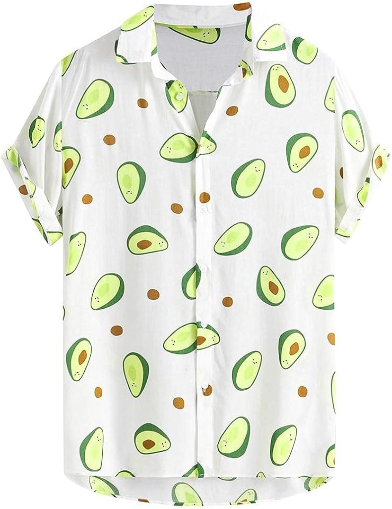 Nyybw Mens Hawaiian Short Sleeve Shirts - Slim Fit Button Down 4 Way Stretch Tropical Beach Holiday T Shirts Blouses Tees at  Men’s Clothing store