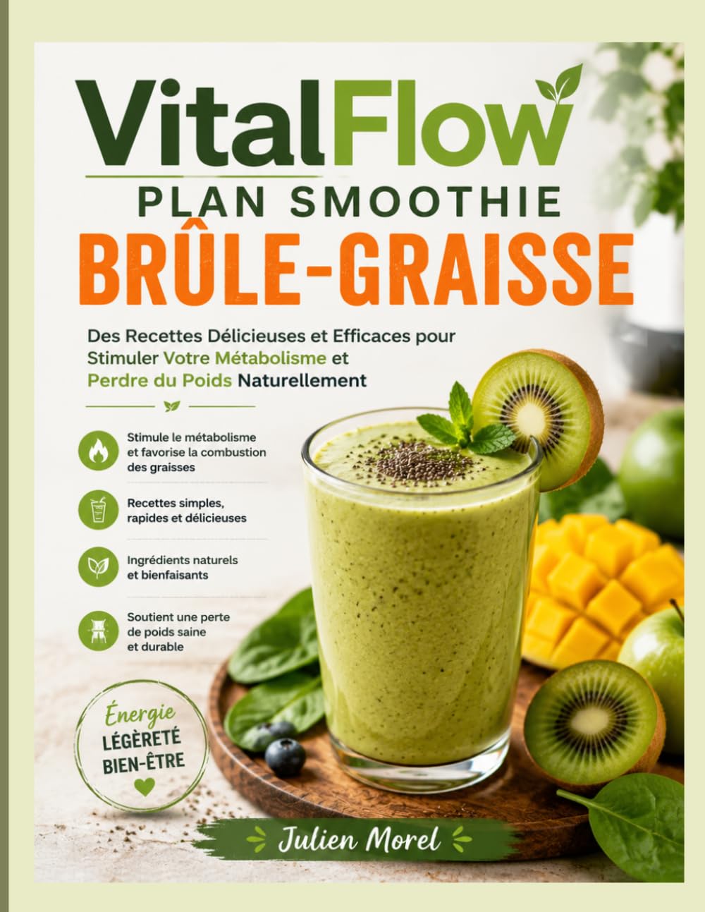 VitalFlow - Plan Smoothie Brûle-Graisse: Des Recettes Délicieuses et Efficaces pour Stimuler Votre Métabolisme et Perdre du Poids Naturellement