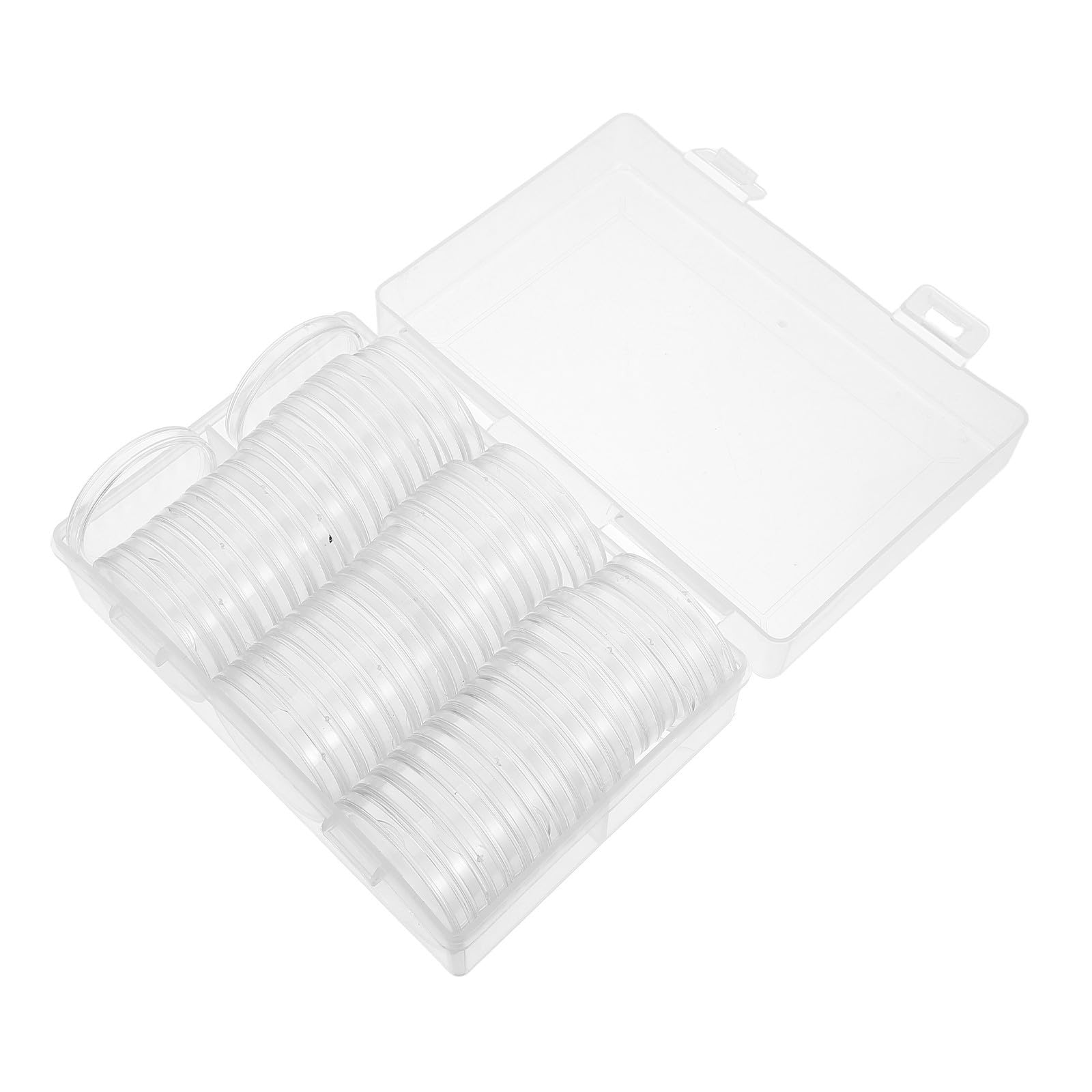 Organizador de monedas 40.6mm con tapas de plástico redondas y estuche de almacenamiento