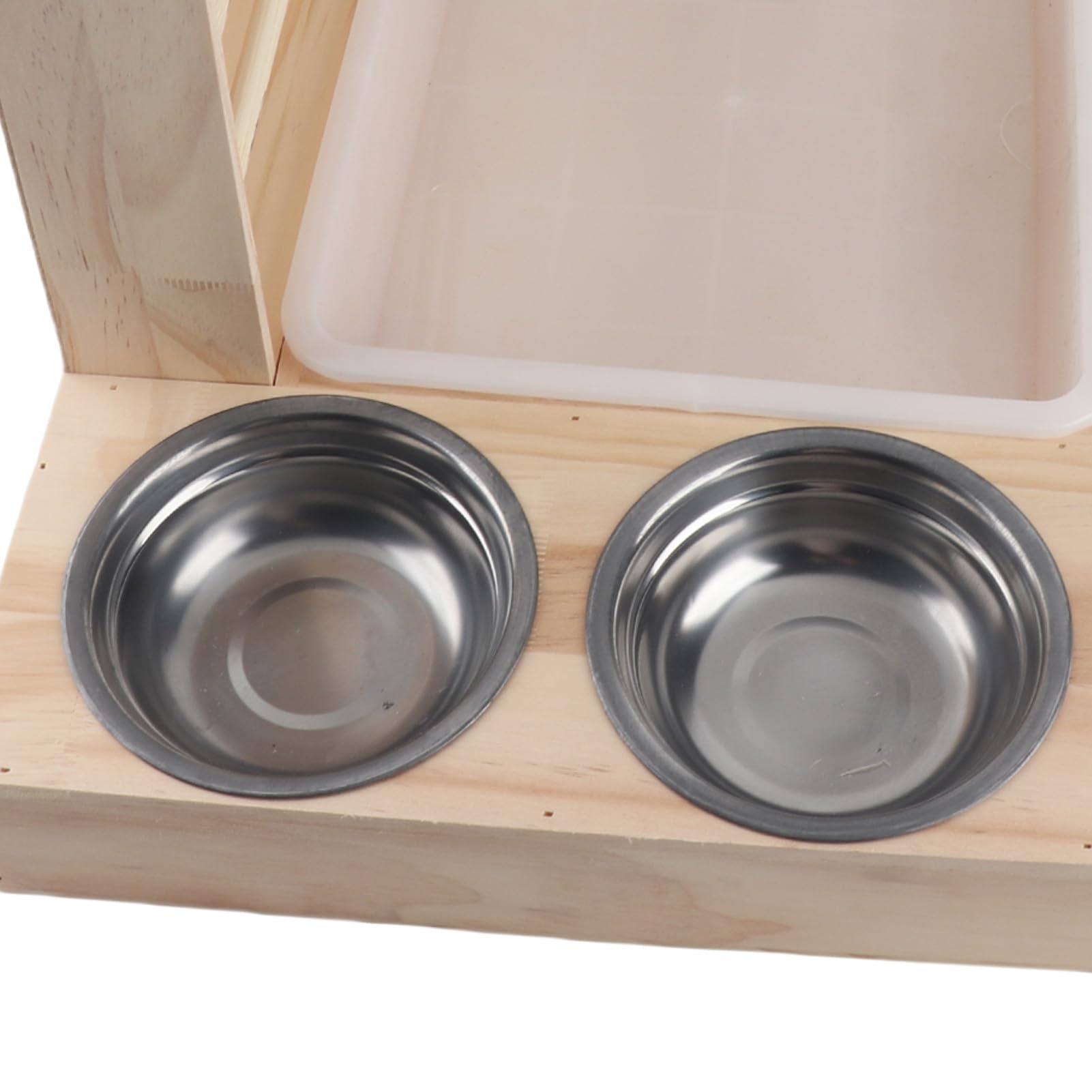 Fieno di Legno di Grande Capacità Lettiera Ciotole Struttura Anti-ribaltamento per Coniglio Guinea Pig, 3 Anni in 1 Animali Fare, Rack di Cibo Erba