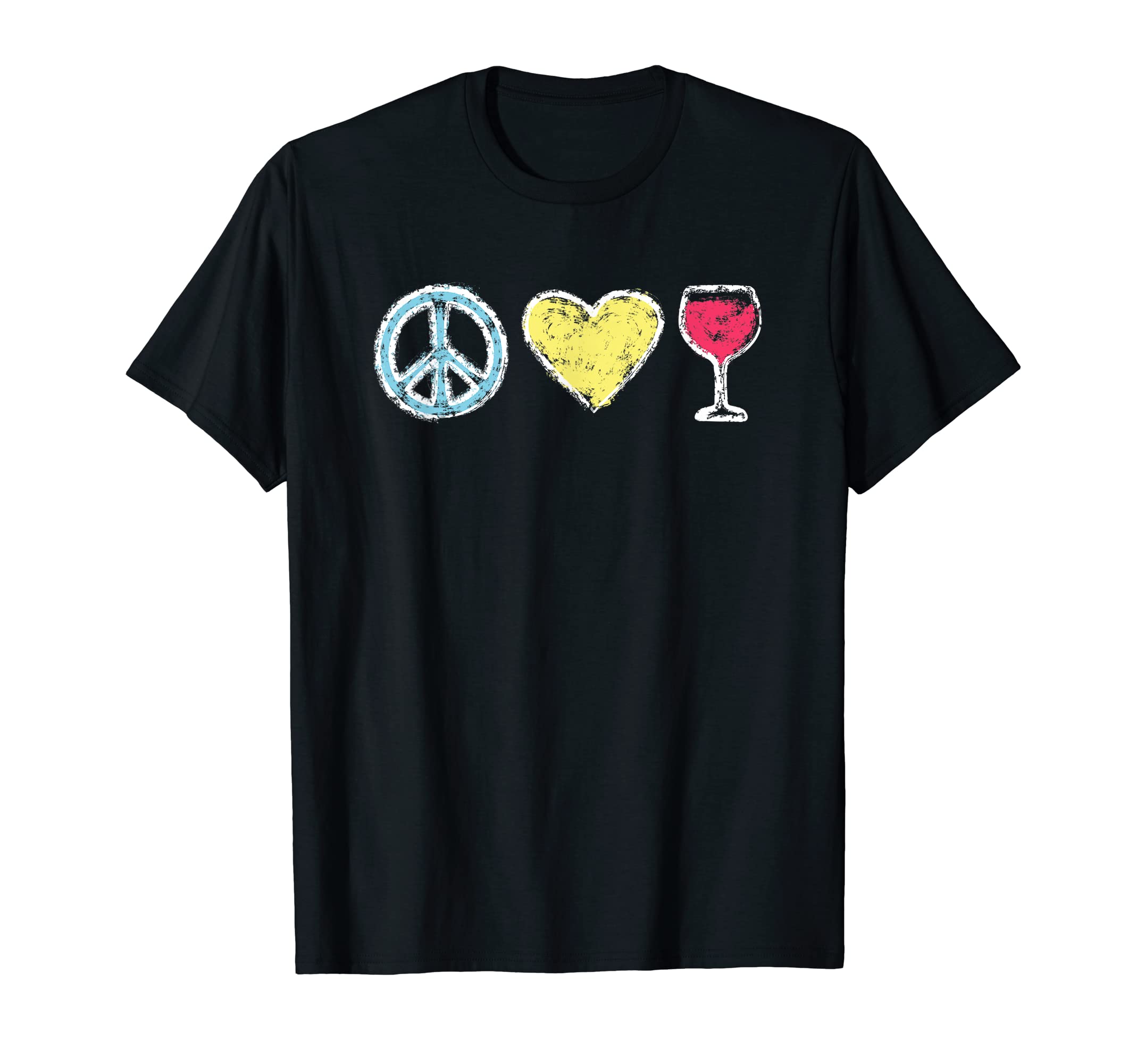 Peace Love Wine - Cute T-Shirt for Wine Lovers T-Shirt