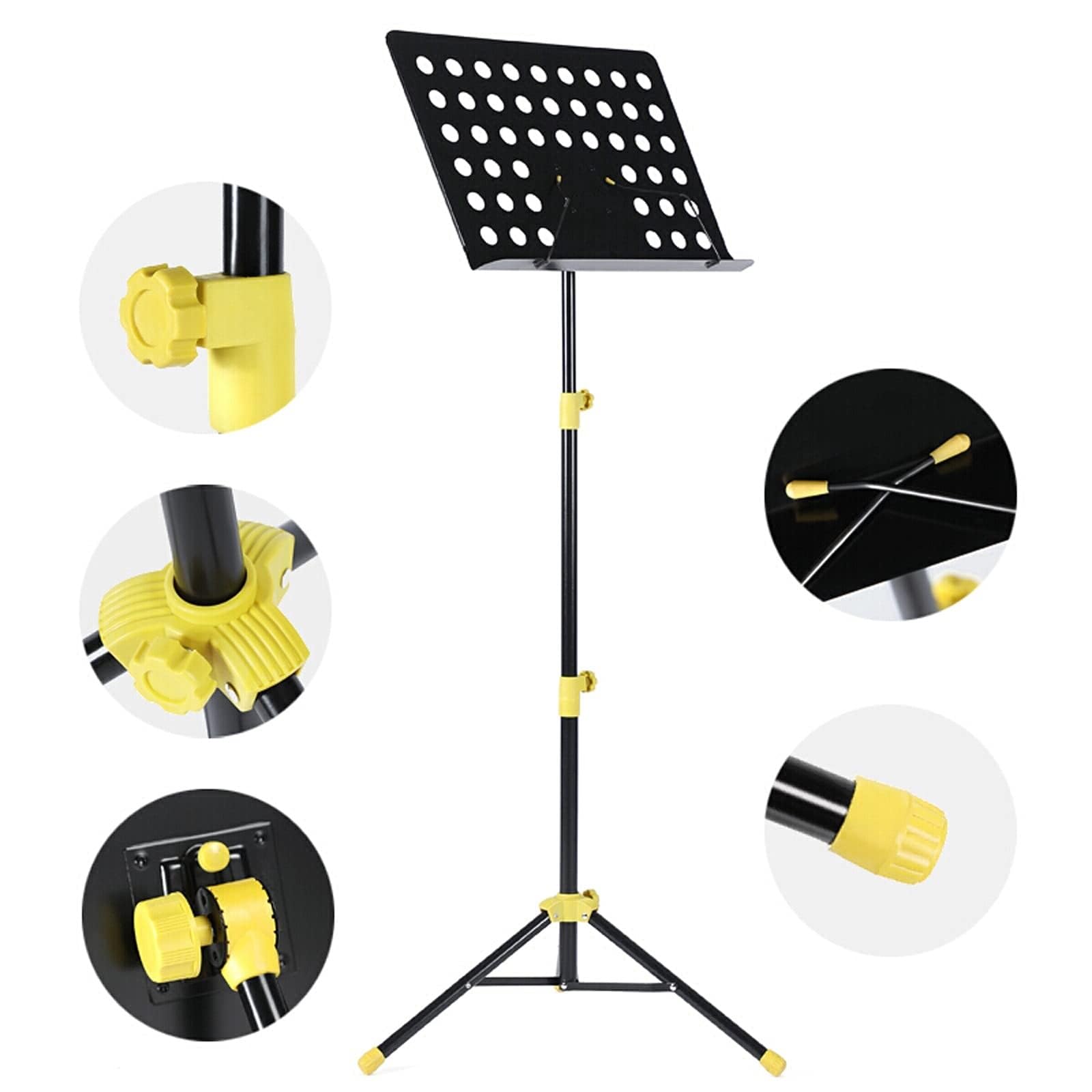 Atril Portátil para Partituras con Bolsa De Transporte, Soporte para Partituras De Director De Orquesta, Altura Y Ángulo Ajustables, para Guitarra, Violín, Etc.,
