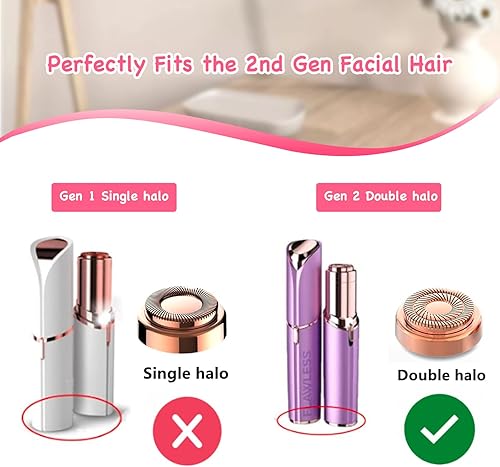 Miniatura 3 de Tuliyet - Cabezales de repuesto impecables para mujer, removedor de vello facial para mujer, generación 2 para acabado táctil, herramienta de