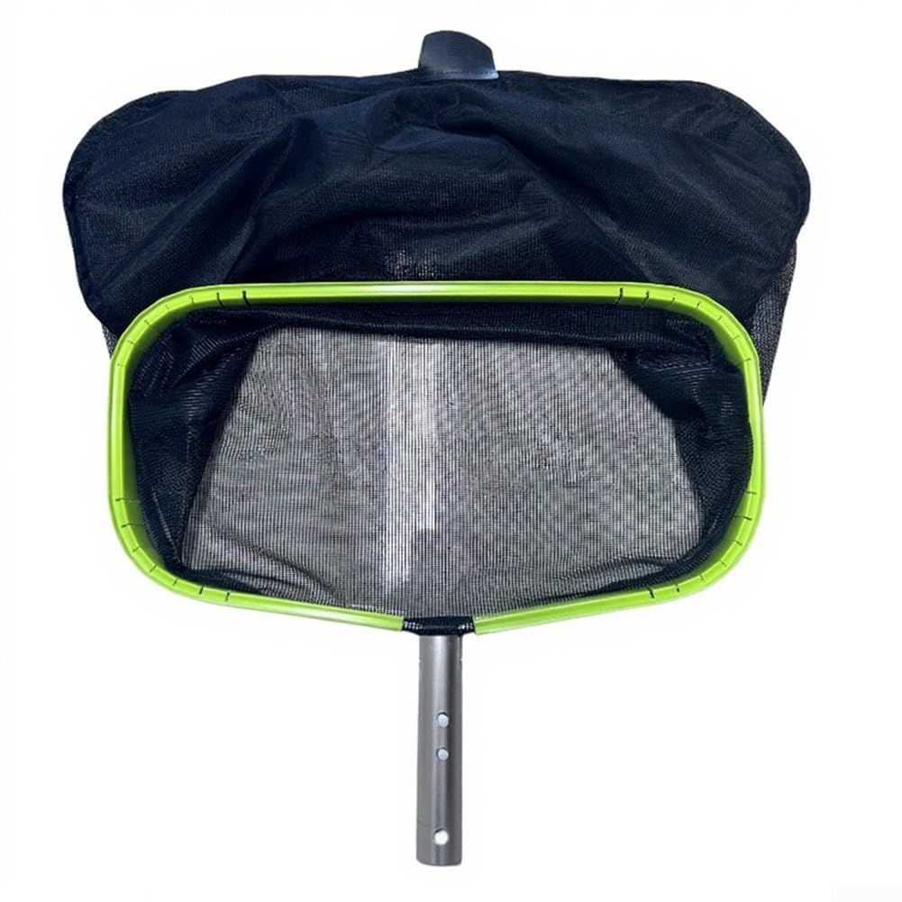 Épuisette de piscine, cadre en aluminium pour enlever les débris, maille verte pour piscines creusées et hors sol