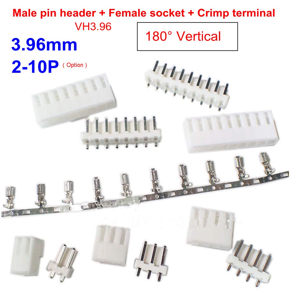 Buy 20Set 3.96mm Pitch VH3.96 5Pin Straight Pin Vertical Kit