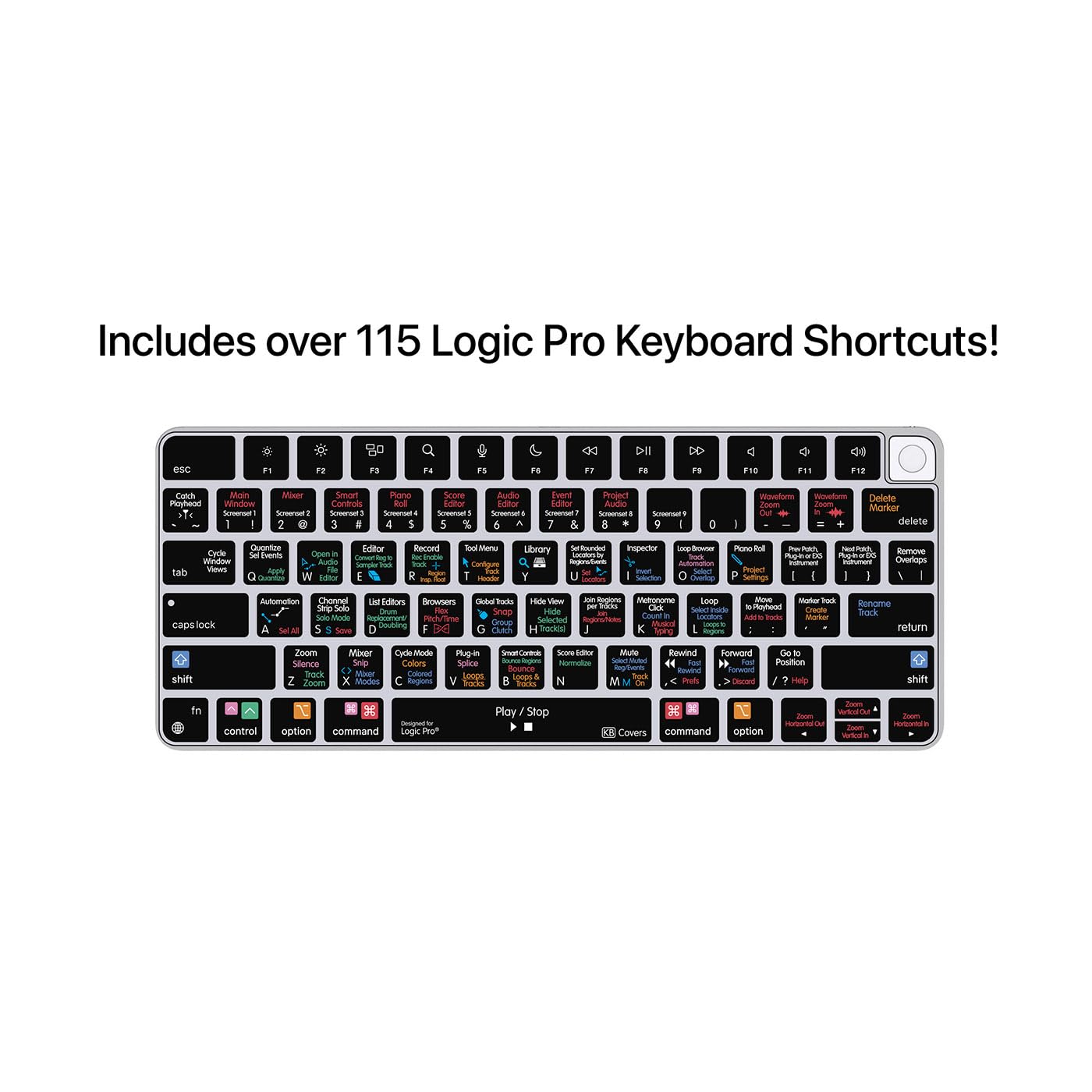 KB Covers Custodia per tastiera Logic Pro compatibile con Magic Keyboard w/Touch ID (2021+)