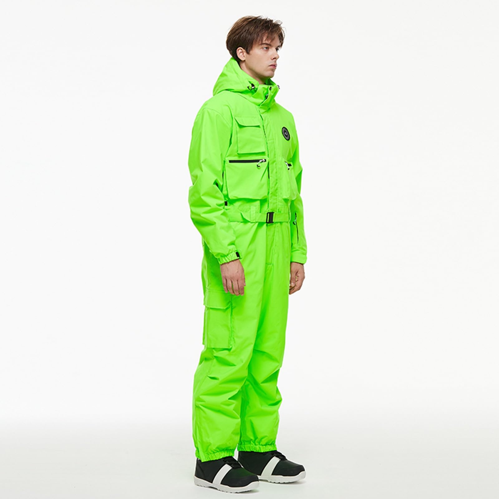 Traje de esquí para hombre, resistente al agua, a prueba de viento, con capucha, traje de esquí, traje de snowboard, traje de esquí de una pieza, mono de esquí aislado