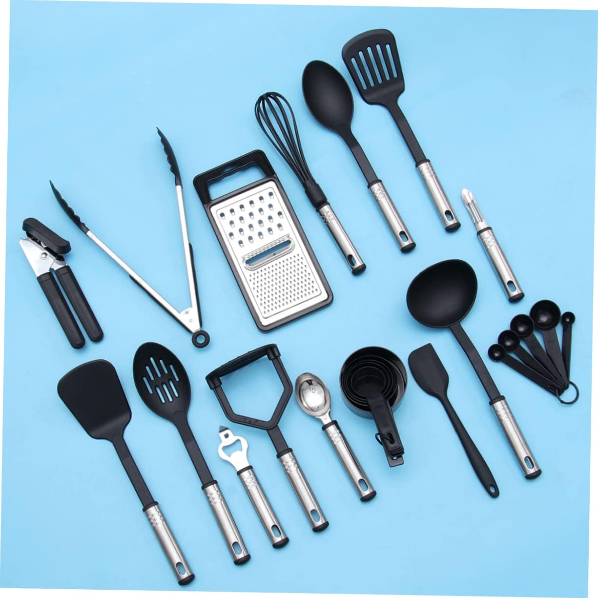 in 1 Non-stick Cooking Utensil Kitchen Set Stainless Steel Utensils for Easy Cooking Baking