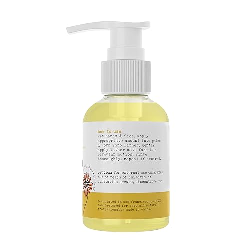 Miniatura 4 de Sapo All Natural Limpiador facial de caléndula, un lavado facial calmante y calmante que limpia suavemente el acné, la piel grasa y sensible,