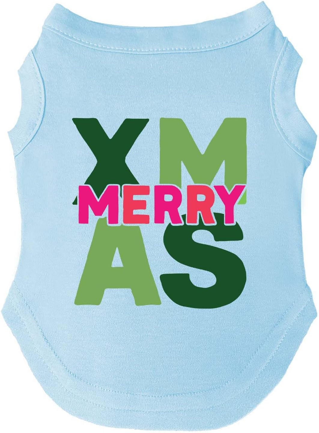 Merry Xmas Dog Hoodie | Fleece Lined |Leash Hole| Christmas | Holiday Season | Winter | Gift|Baby Blue, X-Large 1473