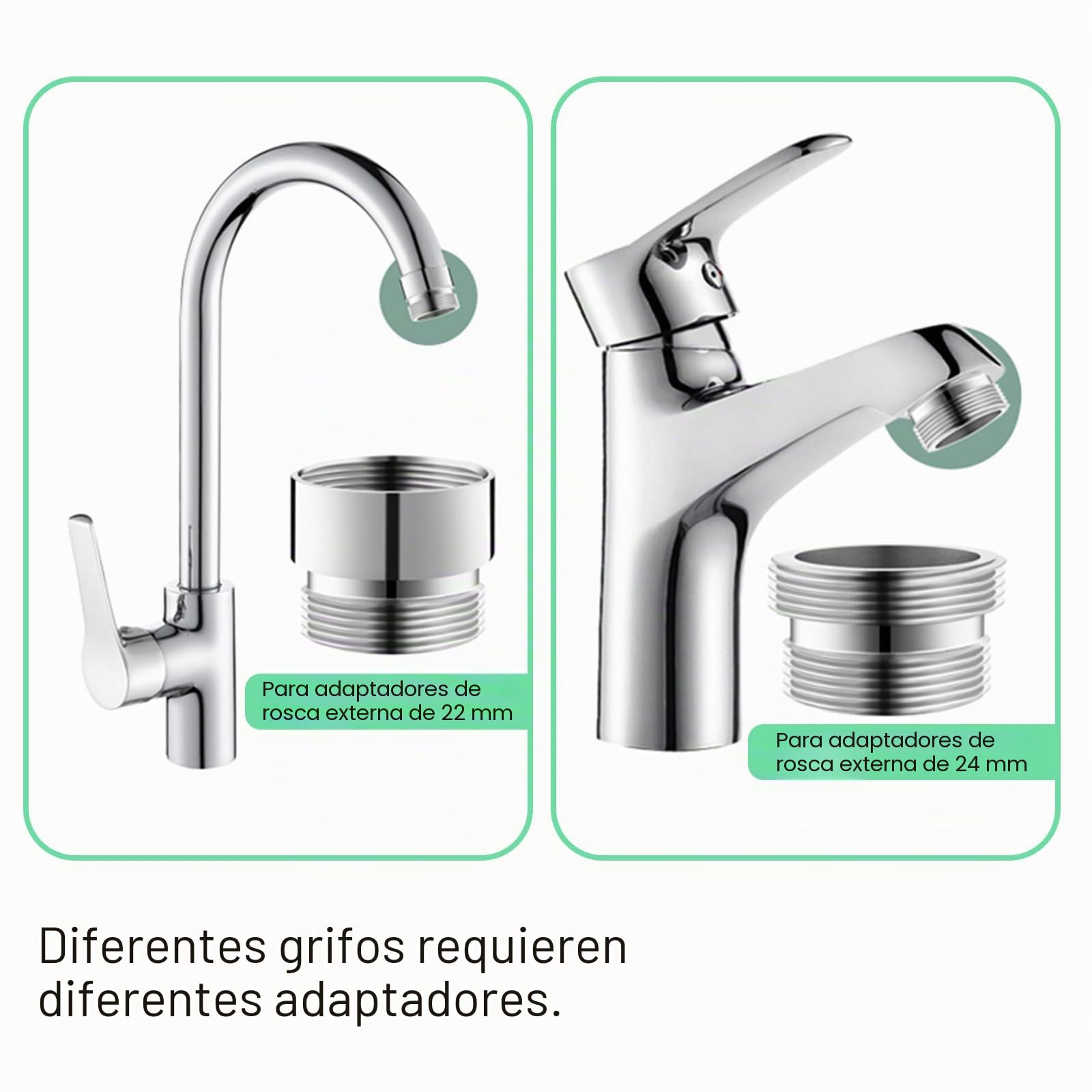 GETRICH 16 Piezas Adaptador Grifo de Metal con 32 Juntas Conexión de Aireador de Grifo Adaptador de Metal para Filtro de Agua para Conexión de Manguera de Jardín Filtro de Agua Fregadero