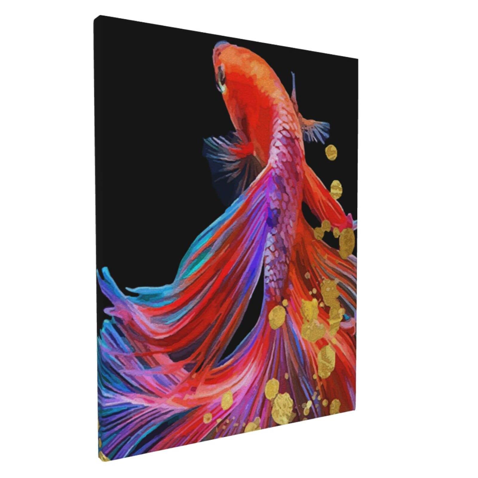 Amazon.co.jp: DBLELE ポスター アートパネル カラフル 鯉魚