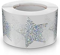 Vista 14 de Rollo de calcomanías de estrellas negras de 1 pulgada, autoadhesivas, impermeables, extraíbles, para niños, profesores, negocios, 500