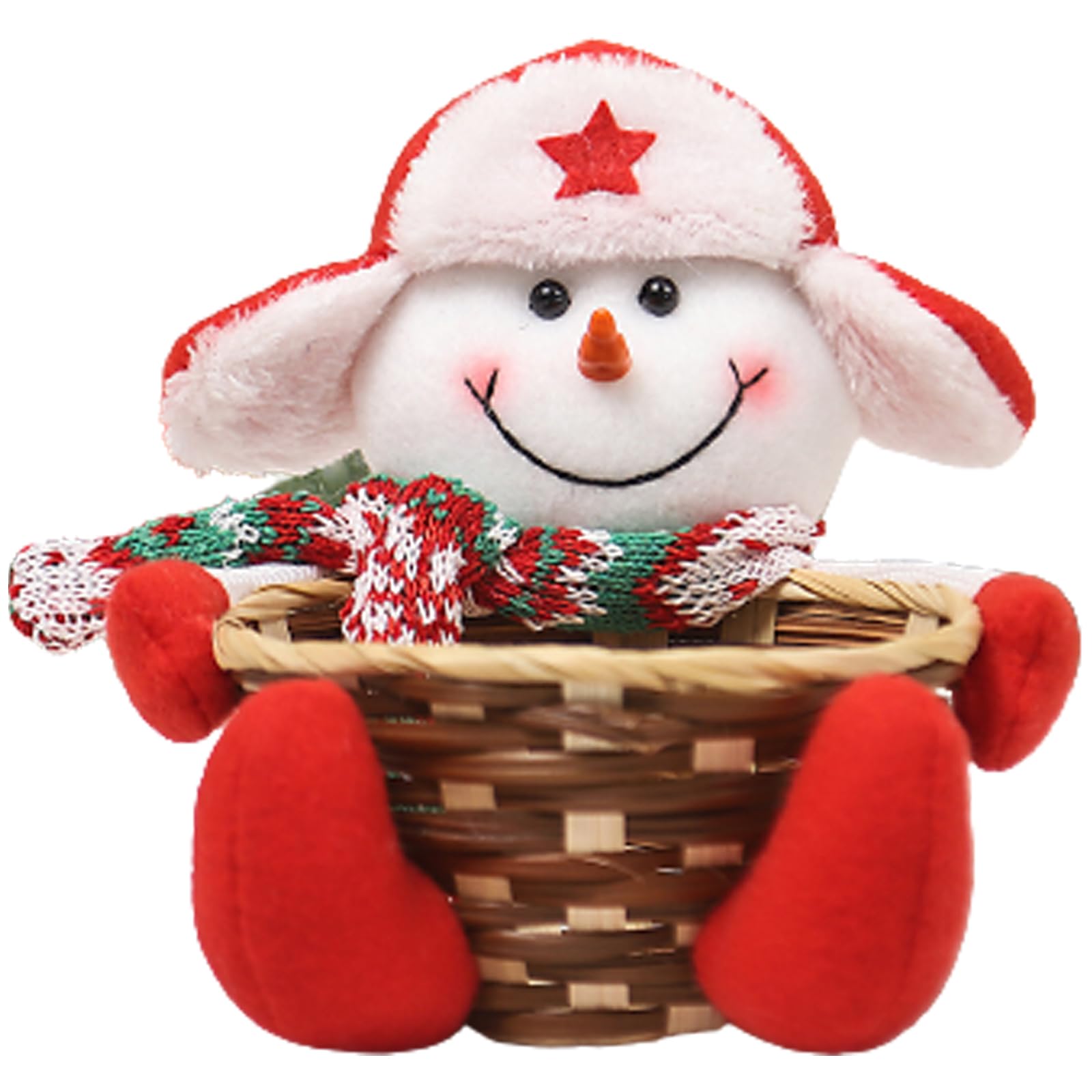 Panier à bonbons de Noël bonhomme de neige pour décorer votre table de fête