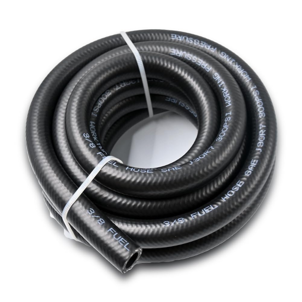 3/8 Fuel Hose Line Push Lock NBR Rubber Hose 20FT 300PSI Wroking Pressure