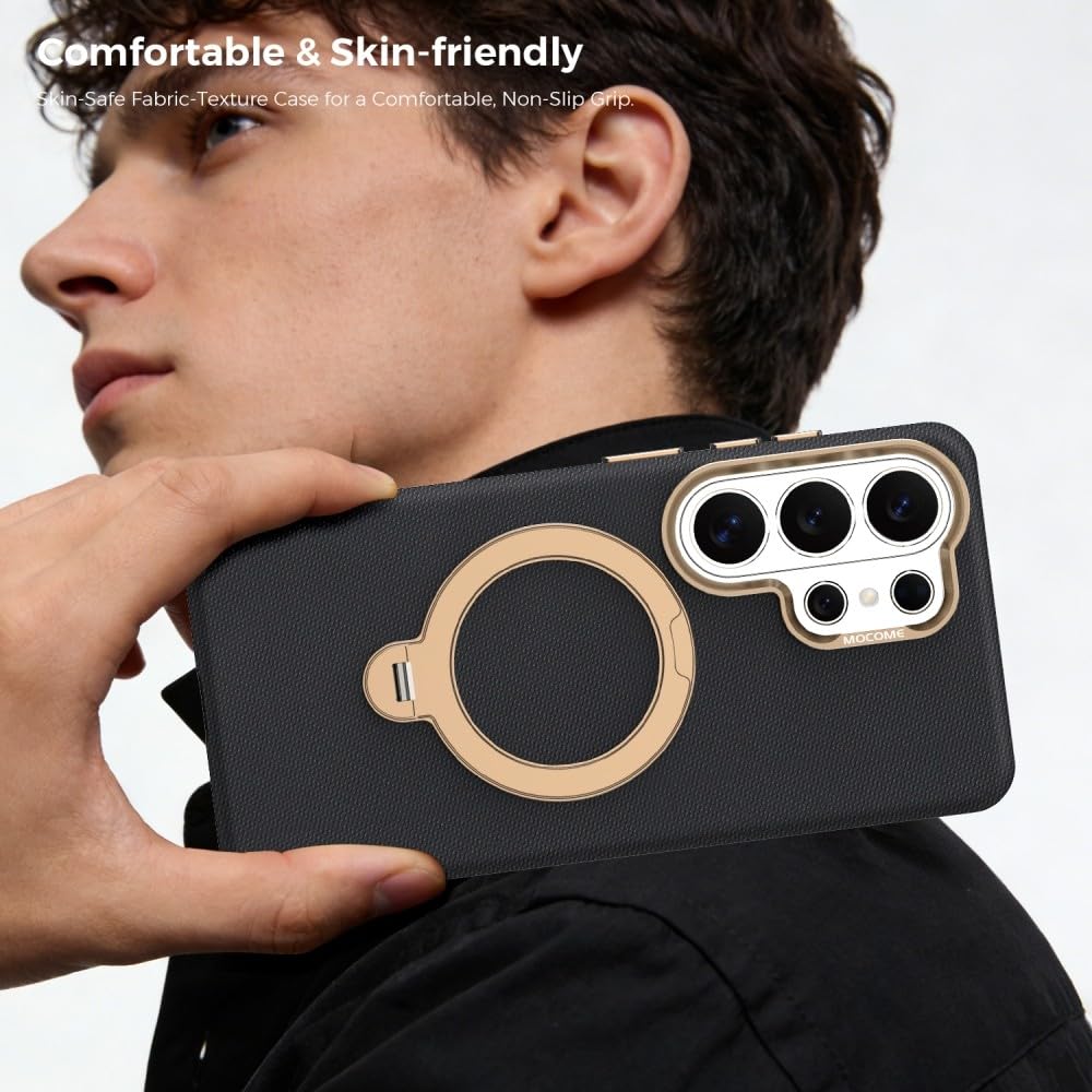 Generic etui kompatybilne z Samsung Galaxy S25 (kolor: fioletowy) magnetyczne etui z obrotowym pierścieniem pokrowiec ze stojakiem skórzane silikonowe etui na tył