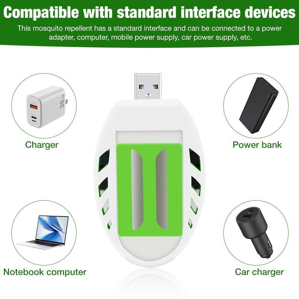 2 PCS USB Mosquito Repellent Plug In, Portable USB Mosquito Killer with 120 Repellent Tablets - Image 2