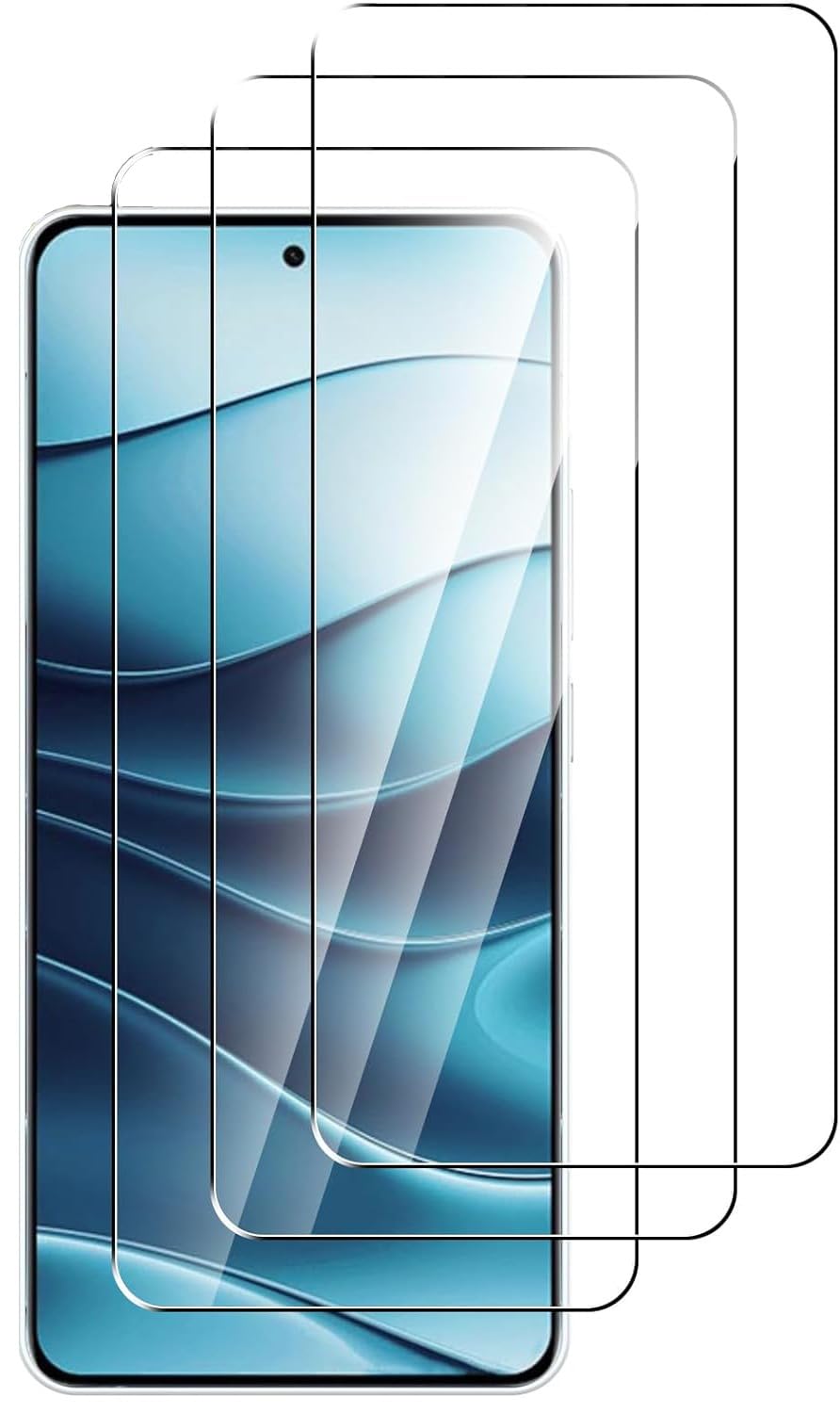New&Teck Lot de 3 Verre Trempé pour Xiaomi Redmi Note 14 4G/5G, Film Protection Ecran, [Anti-Rayures], [Sans Bulles], [Installation Facile], Ultra Résistant Dureté 9H Glass