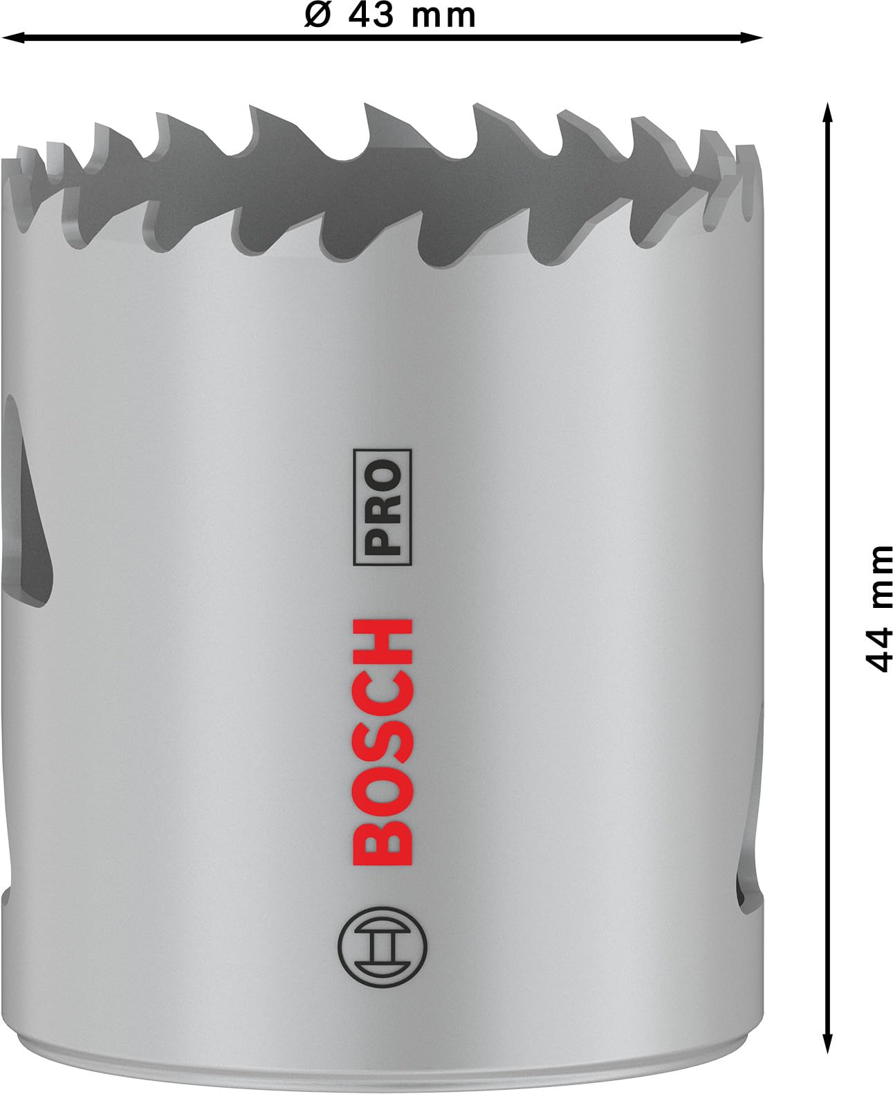 Bosch 1 x PRO Multi Malzeme Delik Testeresi (Yumuşak Ahşap, Alçıpan Duvar için, Ø 43 mm, Profesyonel Aksesuar Matkap/Tornavida)