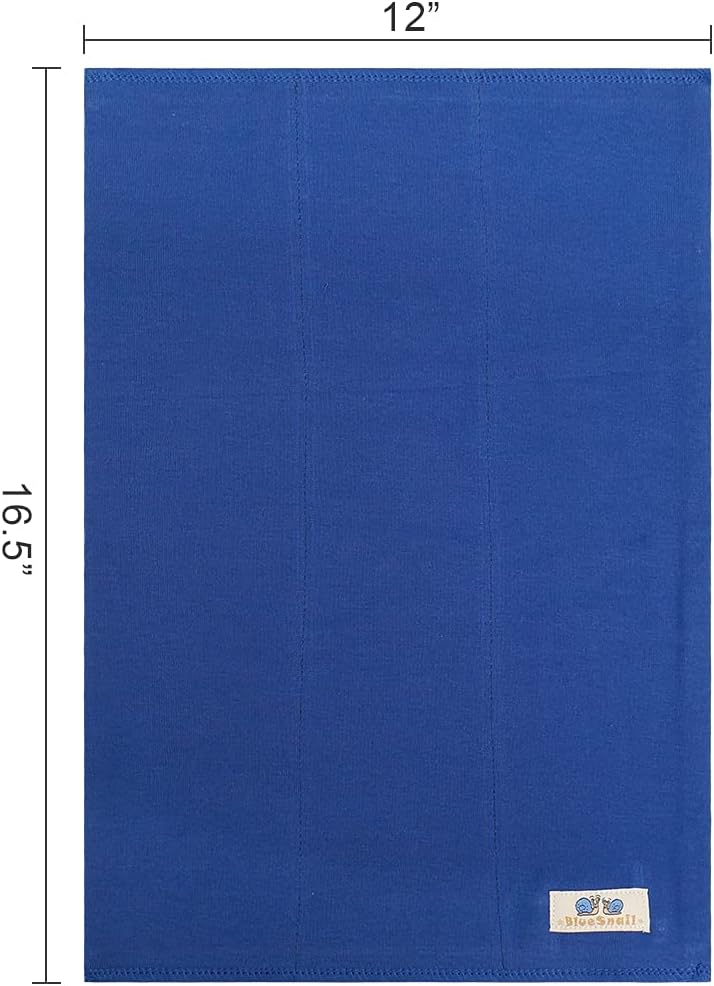 BlueSnail 6 Pack Large Baby Burp Cloths, Ultral Absorbent and Soft Double Layered Burping Cloths (Blue Set) : Baby