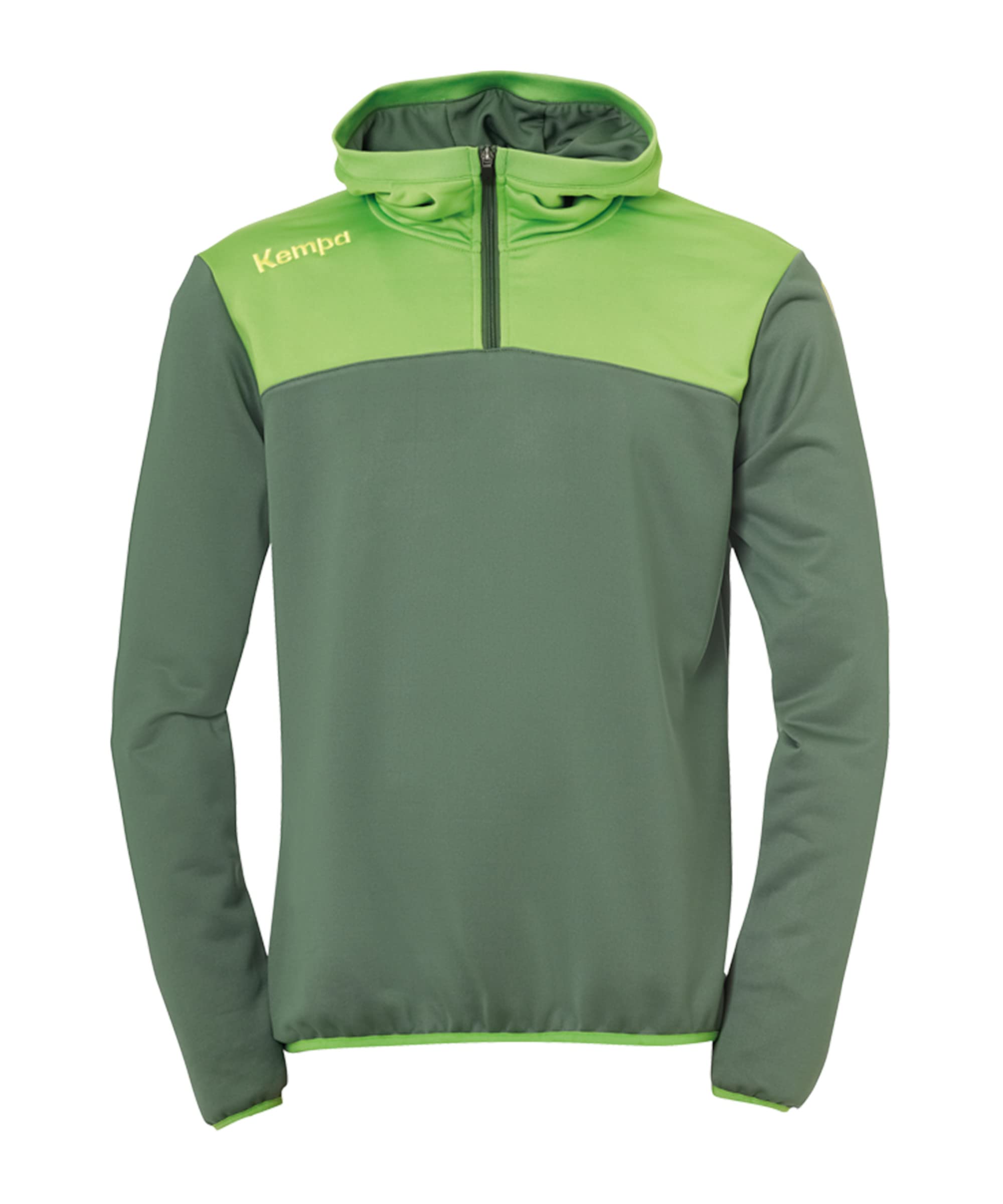 Kempa Emotion 2.0 Quarter Zip Hoodie Men's Sweatshirt - Dragon Green/Hope Green, M