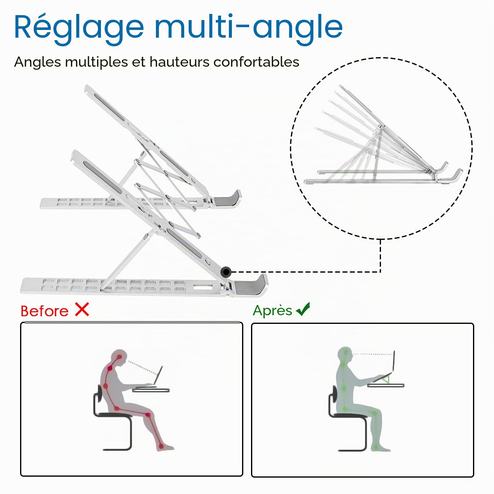 Musiin Audio Mixer Stand Compatible with Home Studio Mixer Controller (Silver)
