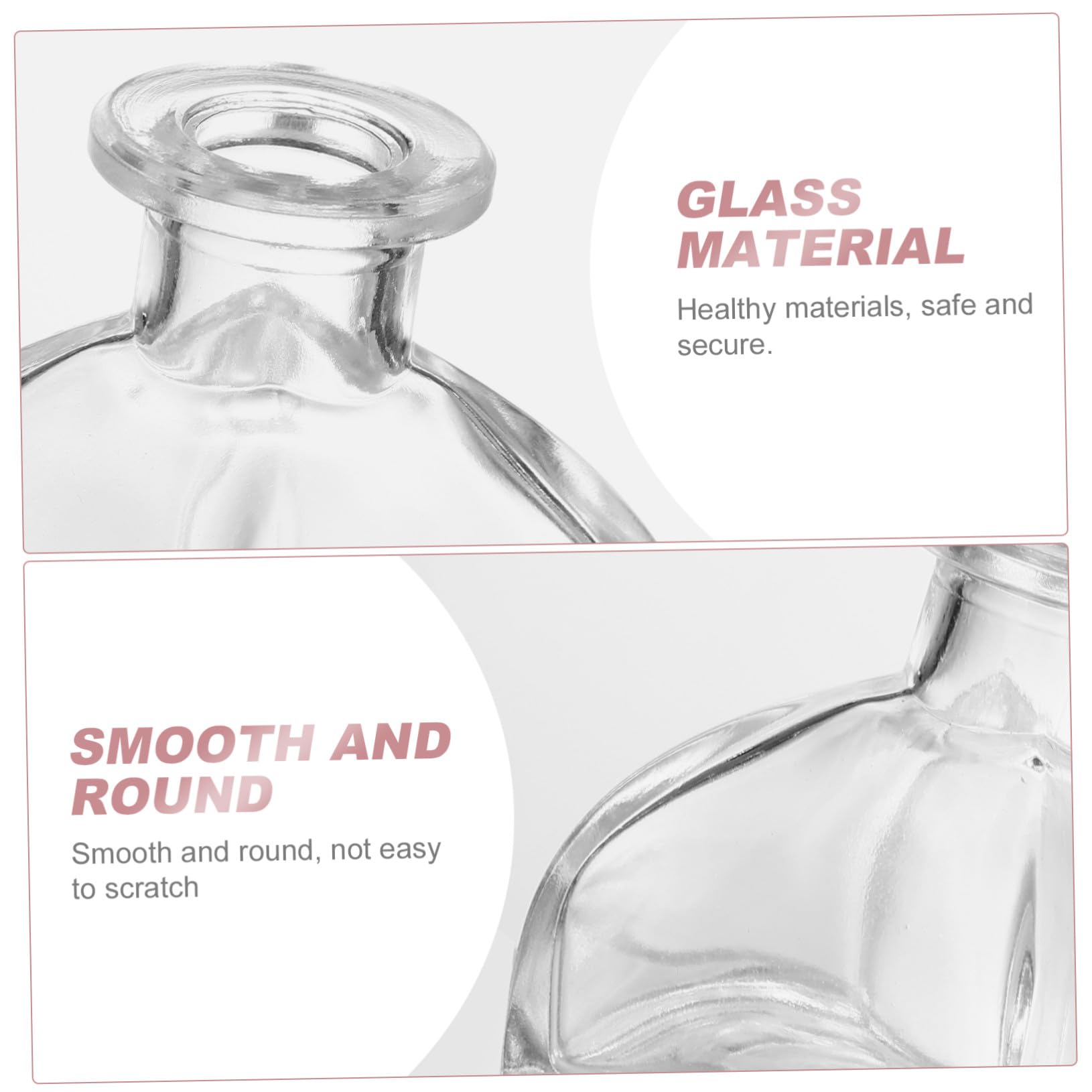 3 Stück Aromatherapie Glasflaschen mit Weithals Transparente Diffuser fläschchen für Ätherische Öle Duftwasser und Spa anwendungen für Zuhause und Veranstaltungen
